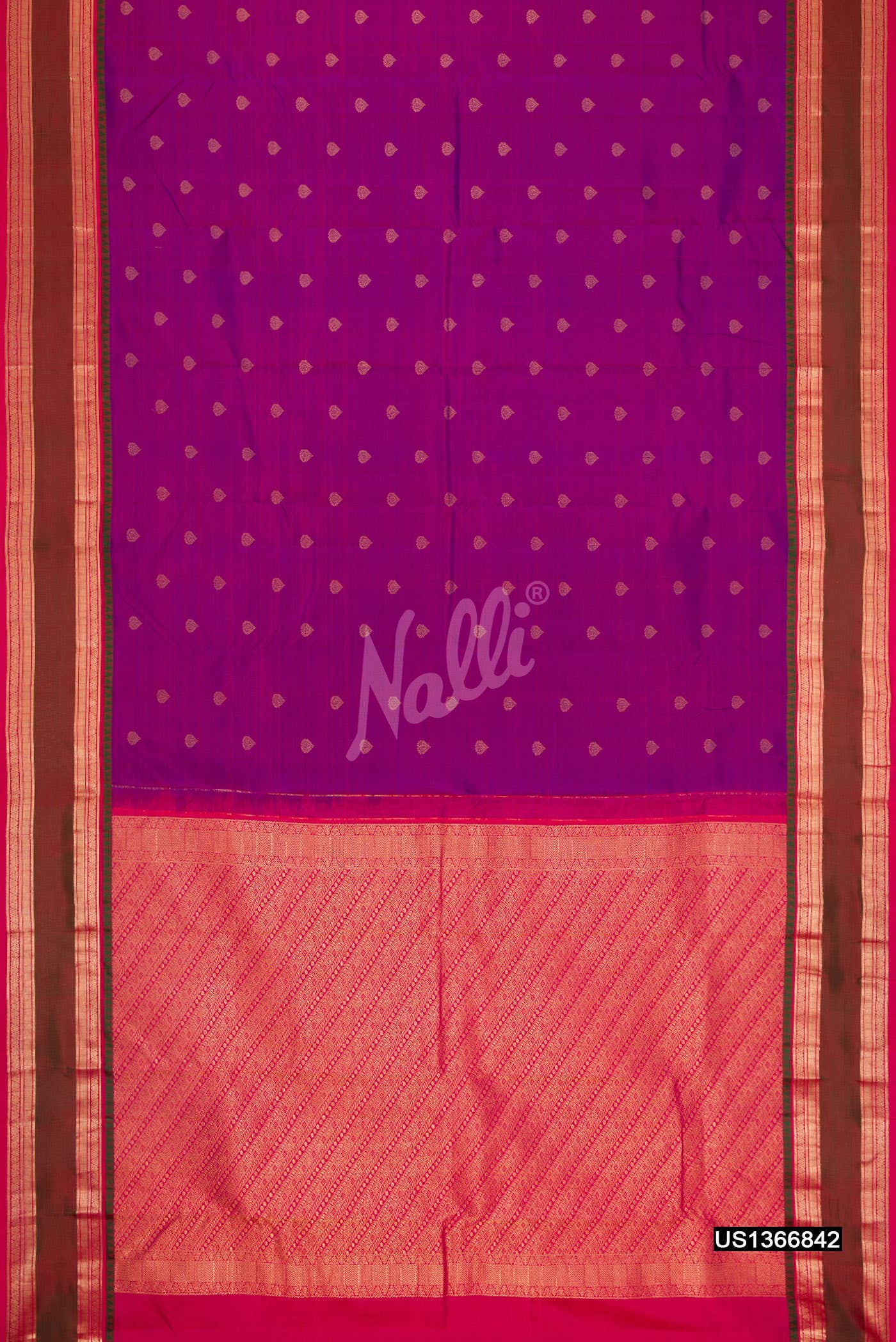 Purple Kanchipuram Silk Saree
