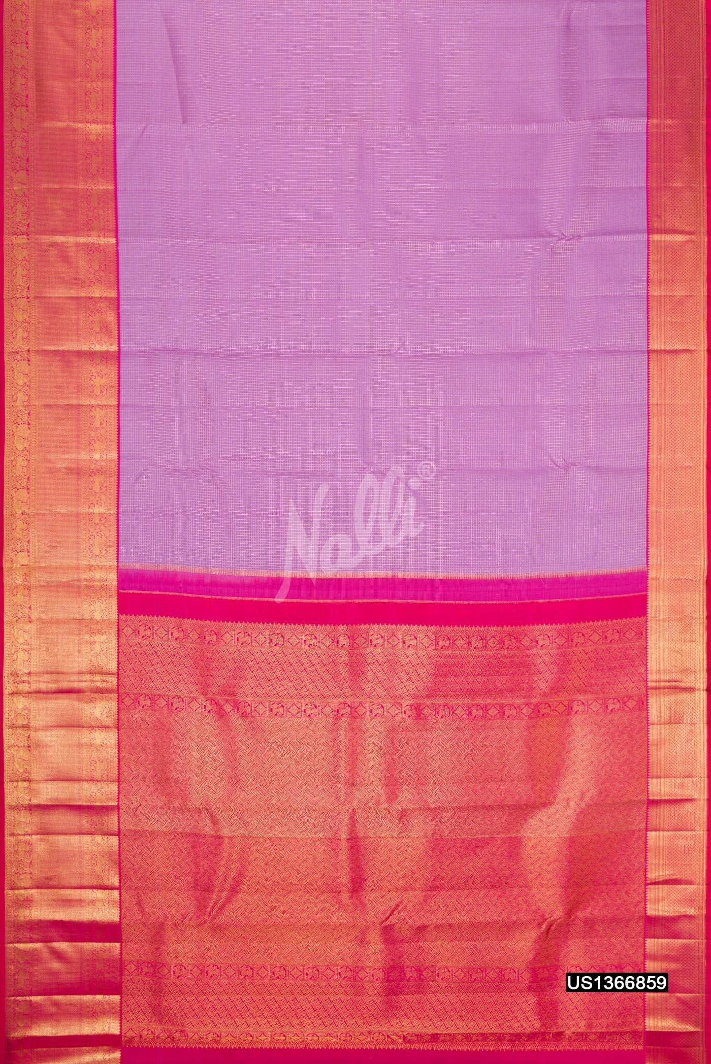 Lavender Kanchipuram Silk Saree