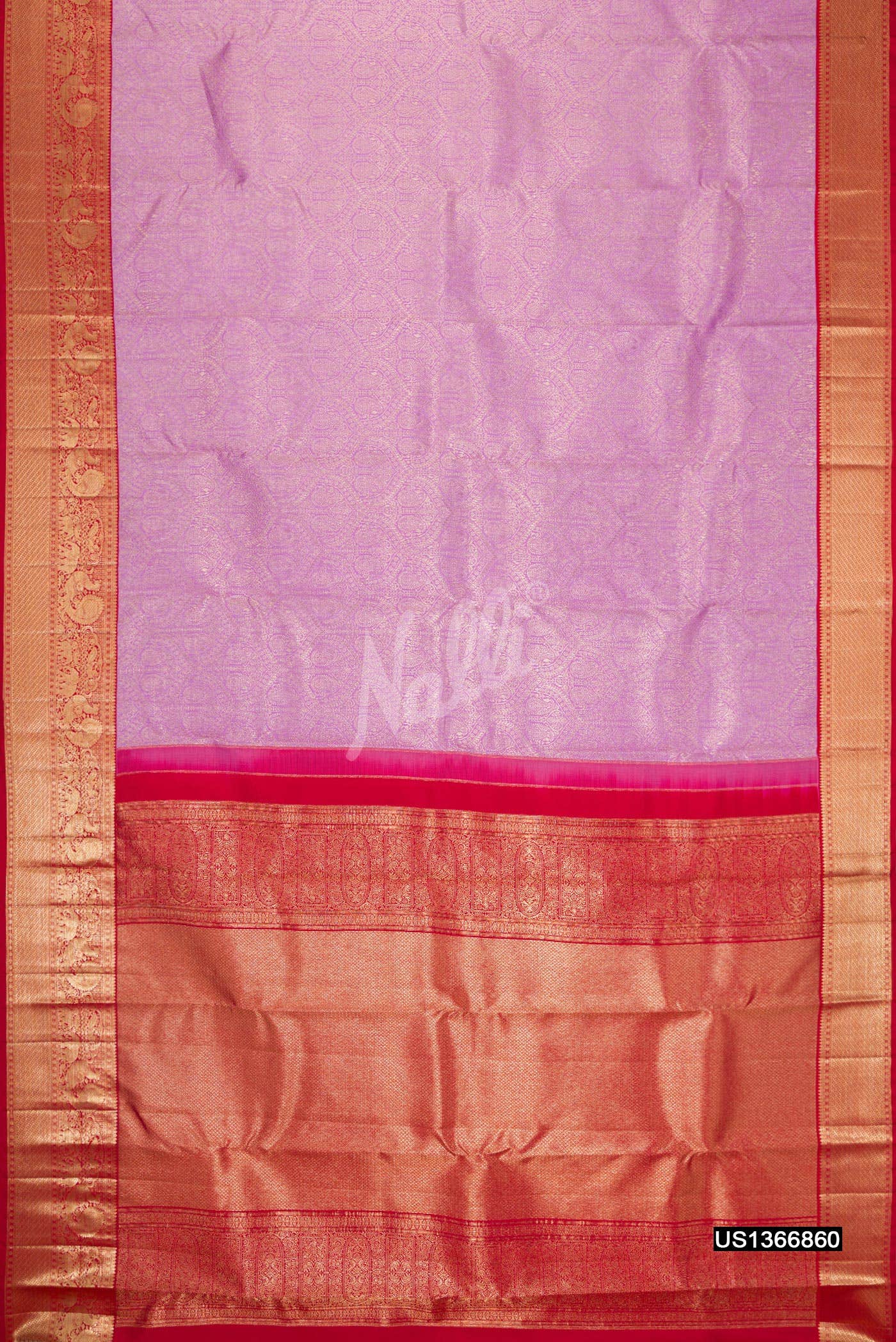Lavender Kanchipuram Silk Saree