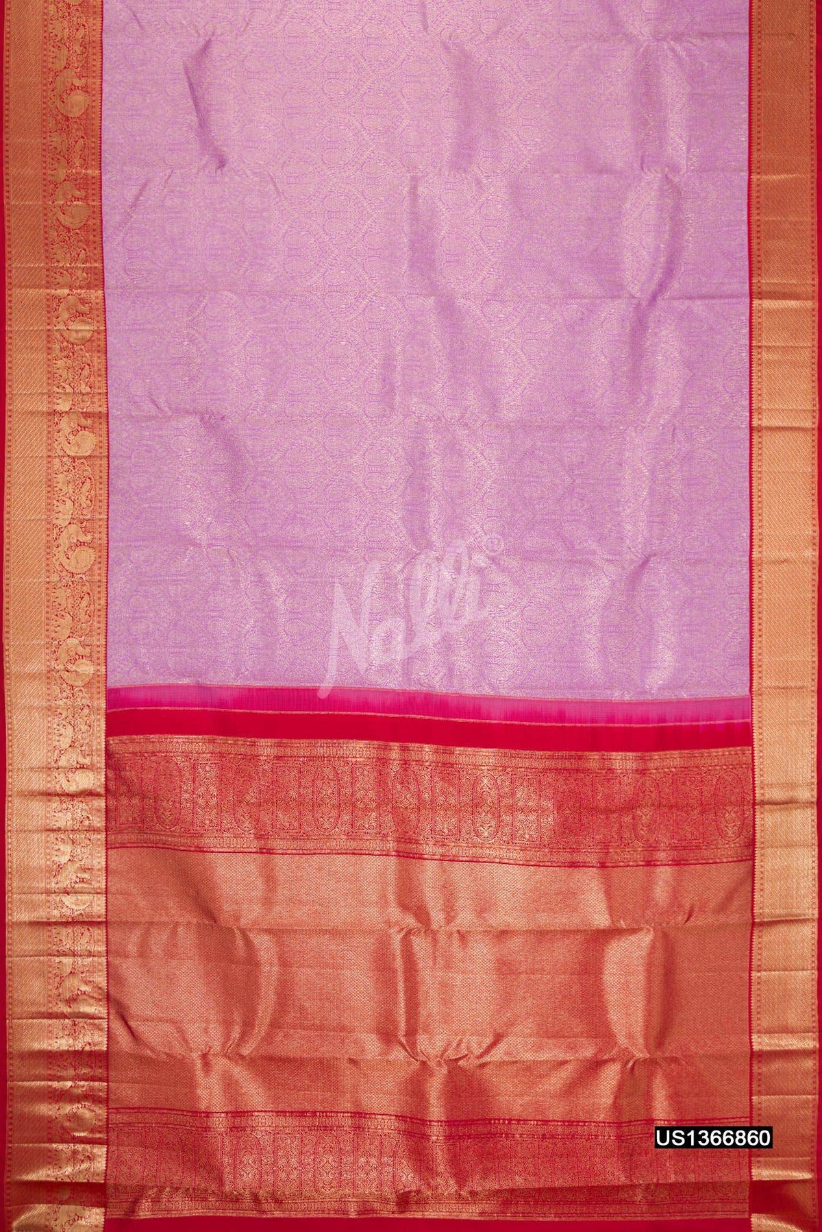 Lavender Kanchipuram Silk Saree