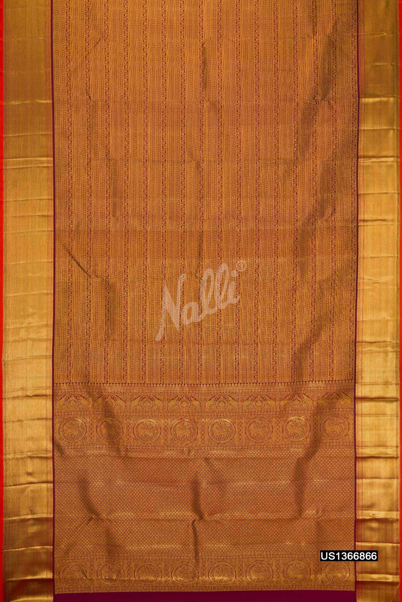 Maroon Kanchipuram Silk Saree