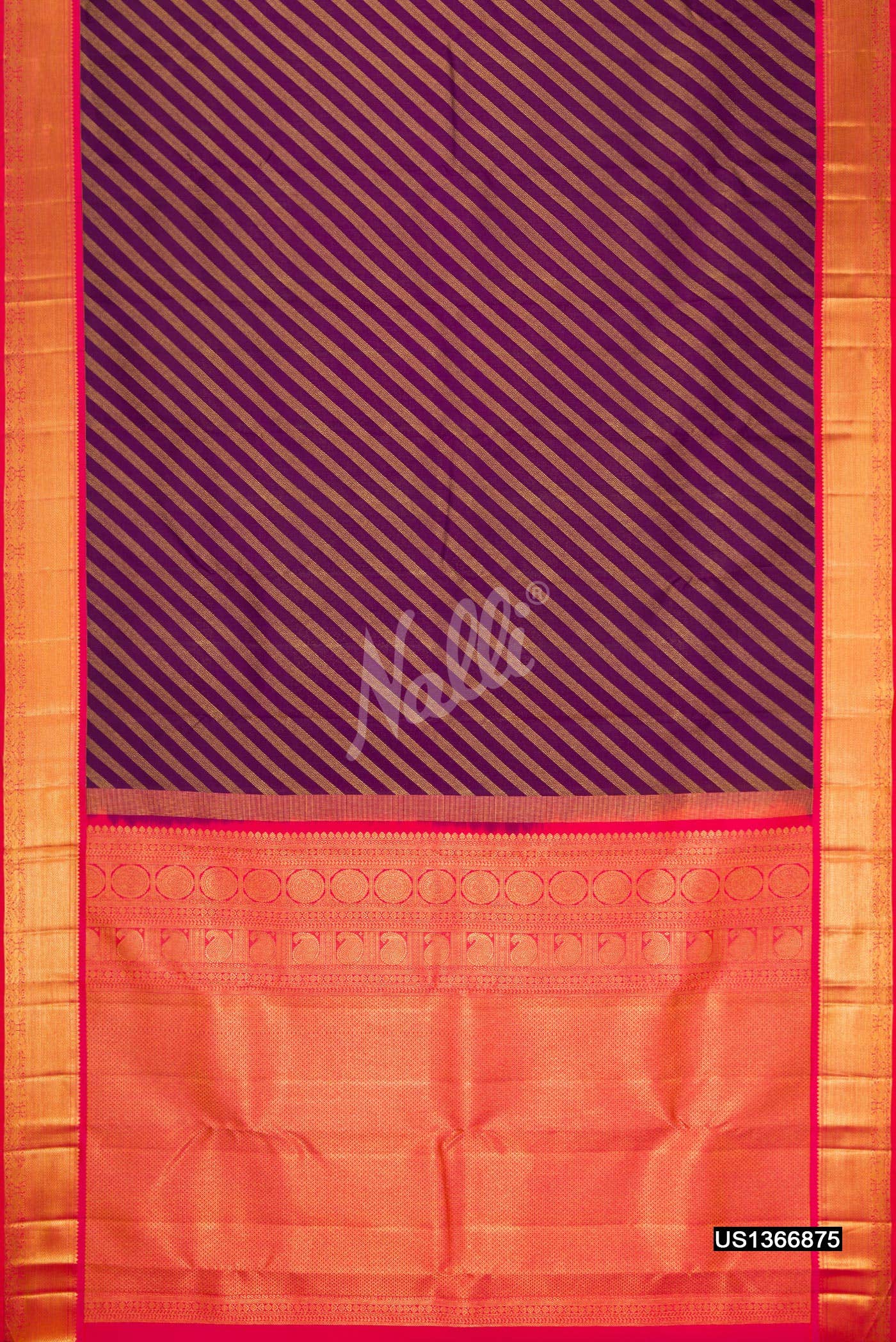 Burgundy Kanchipuram Silk Saree