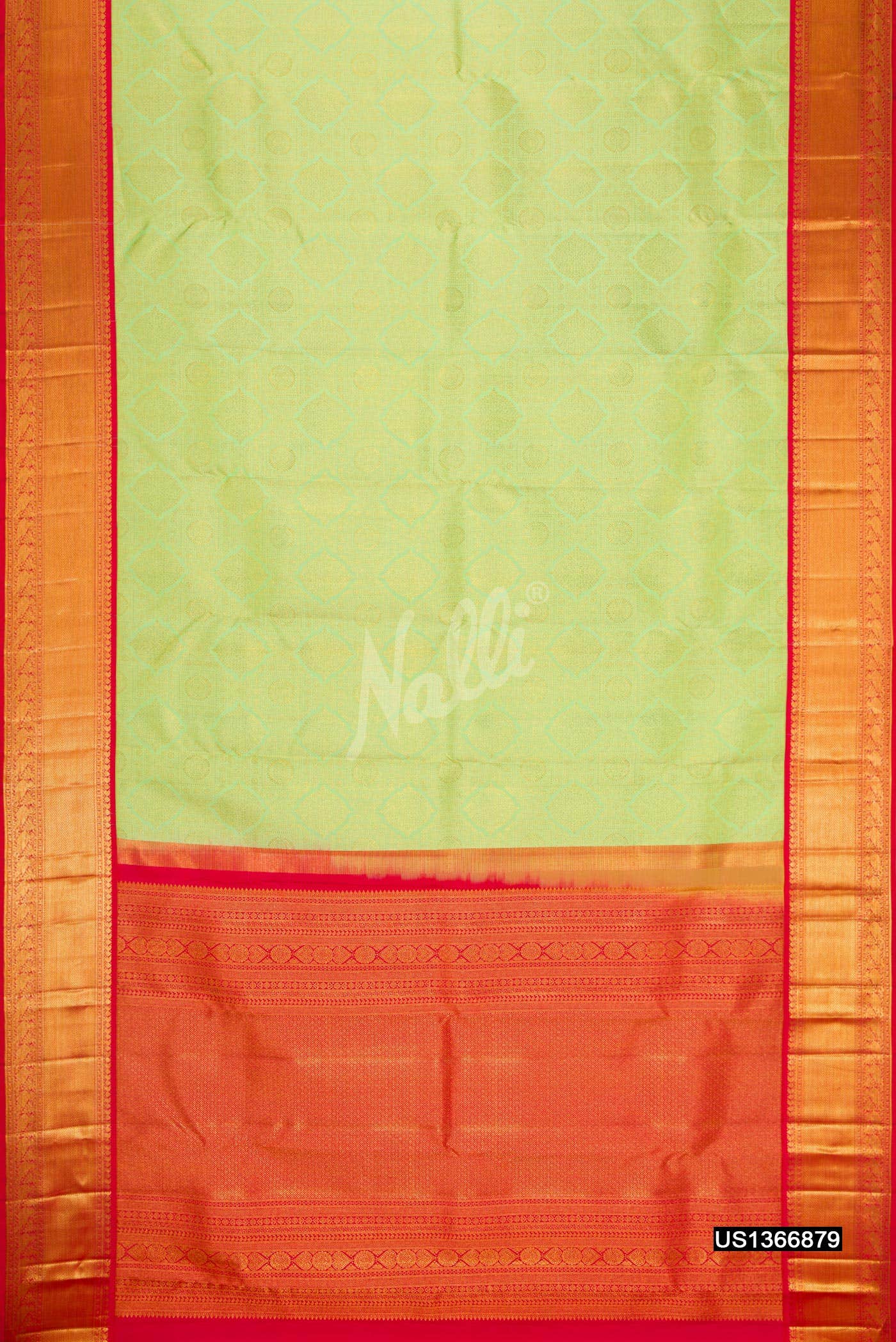 Light Green Kanchipuram Silk Saree