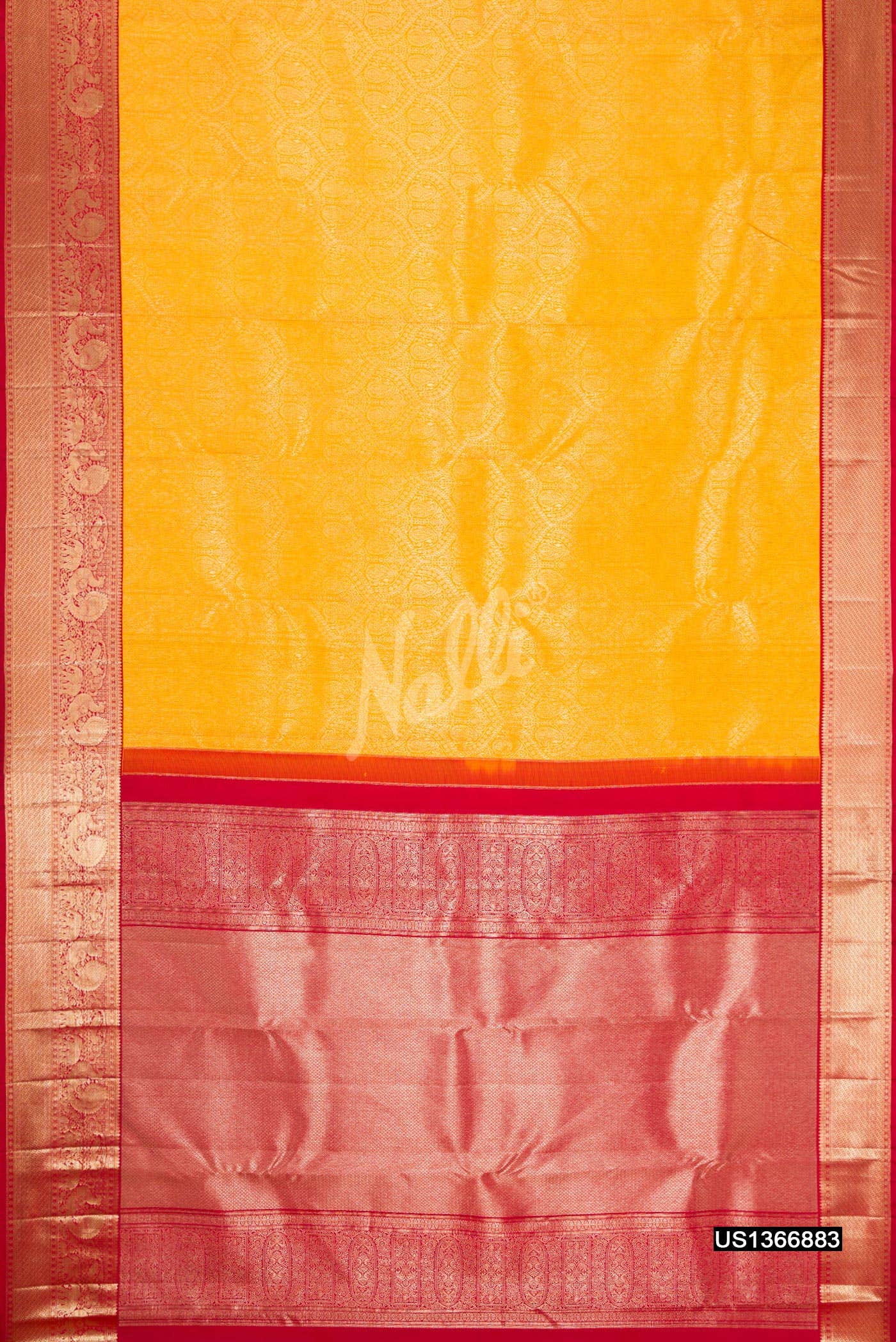 Yellow Kanchipuram Silk Saree