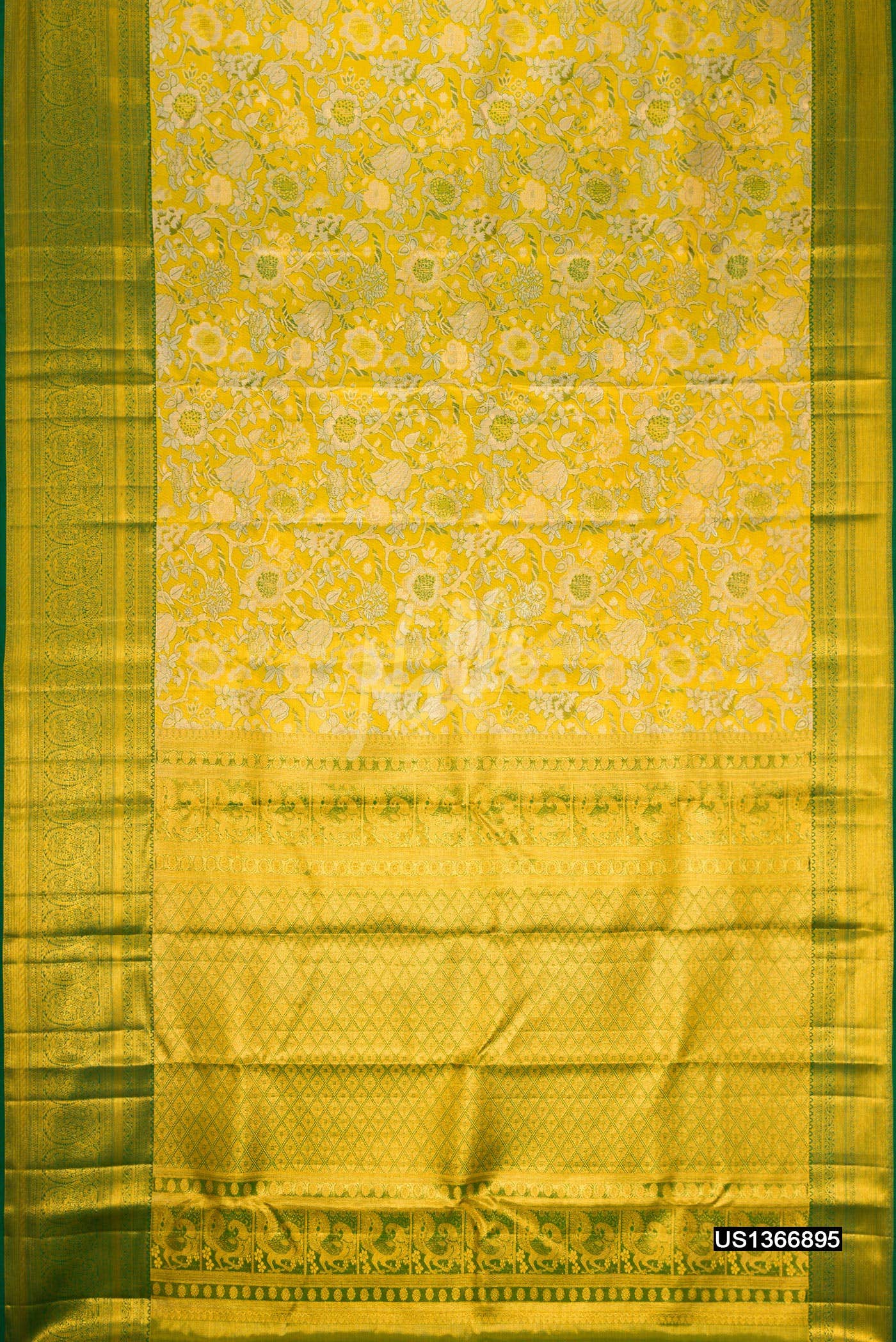 Light Green Kanchipuram Tissue Silk Saree
