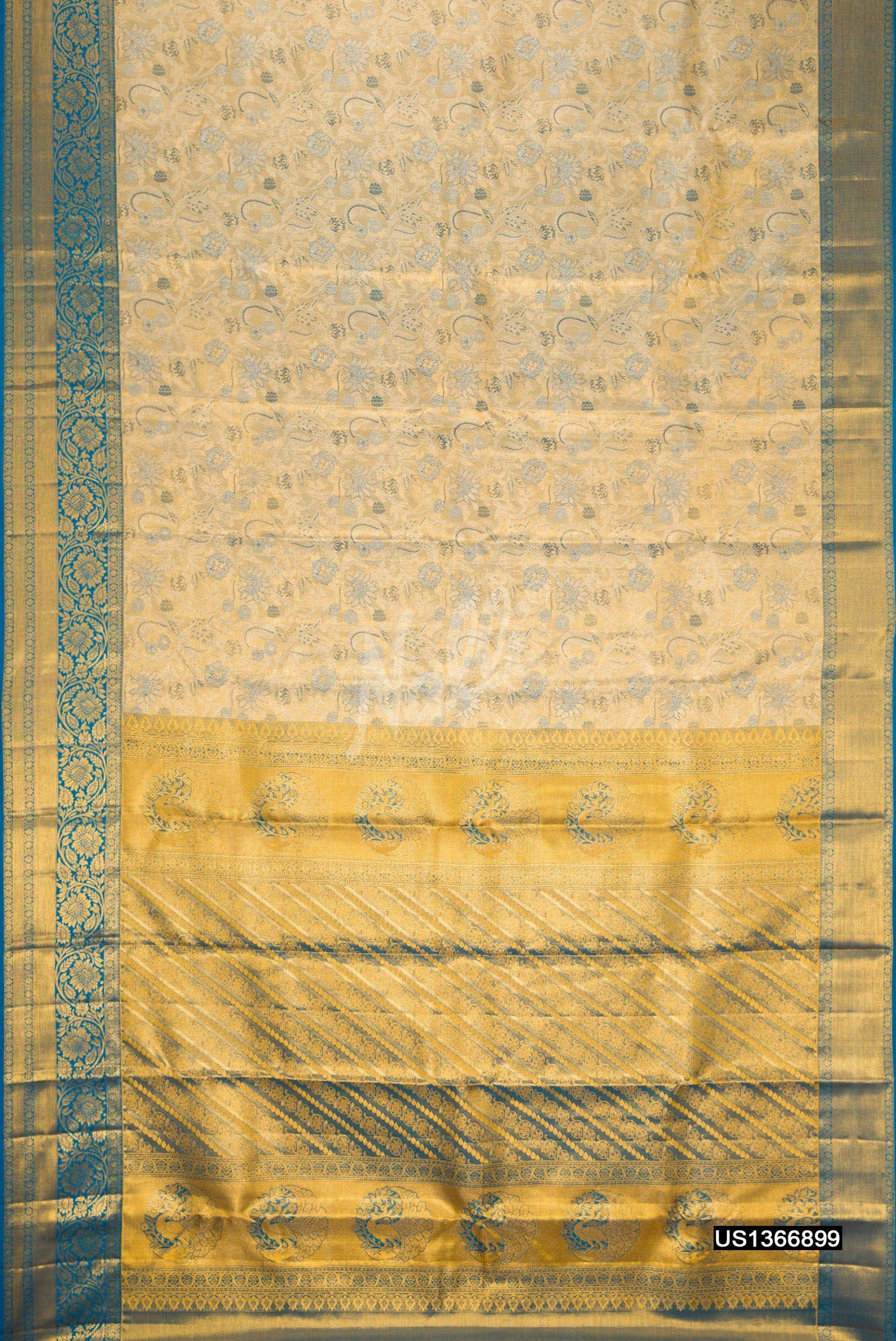 Sandal Kanchipuram Tissue Silk Saree