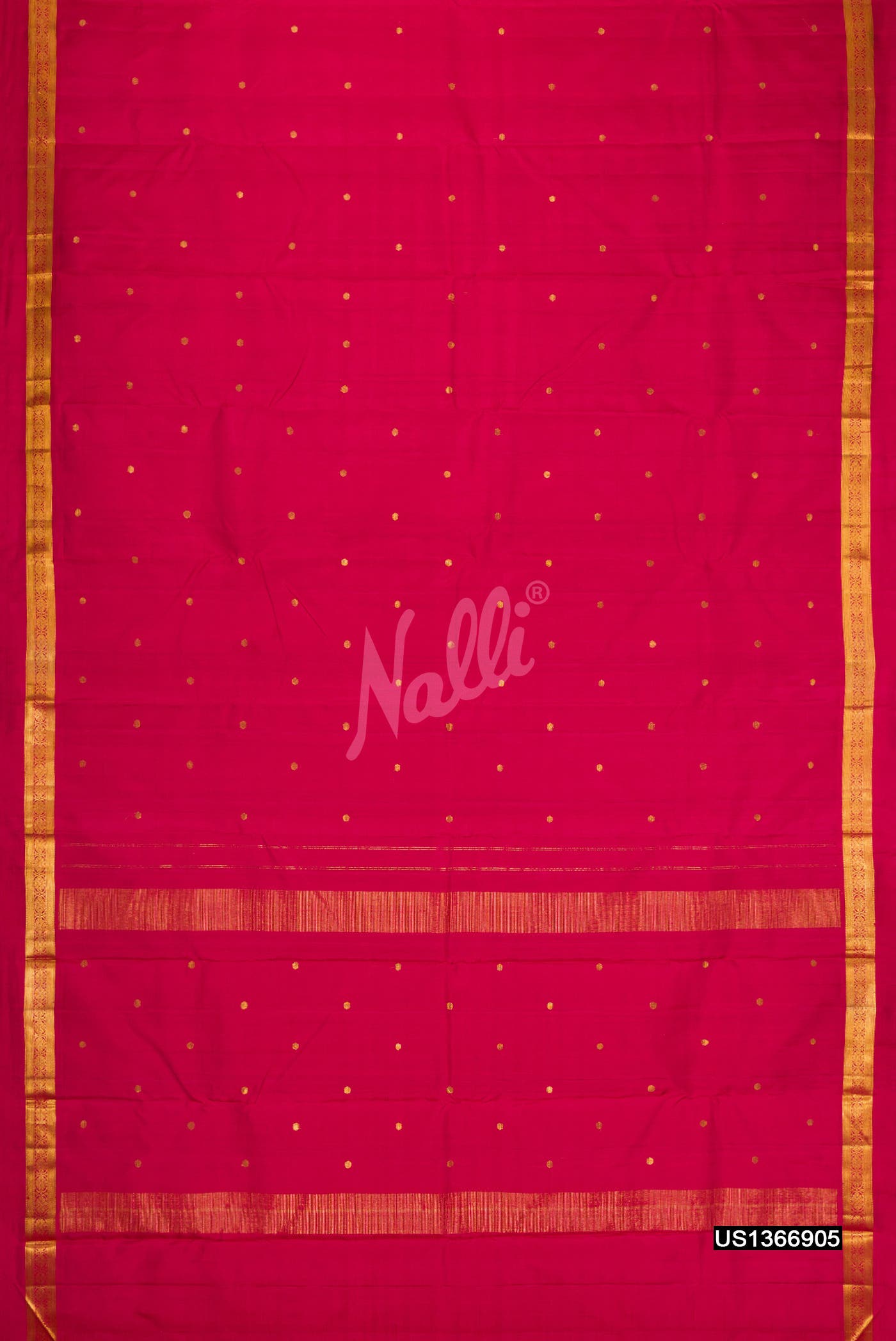 Dark Pink Kanchipuram Silk Saree