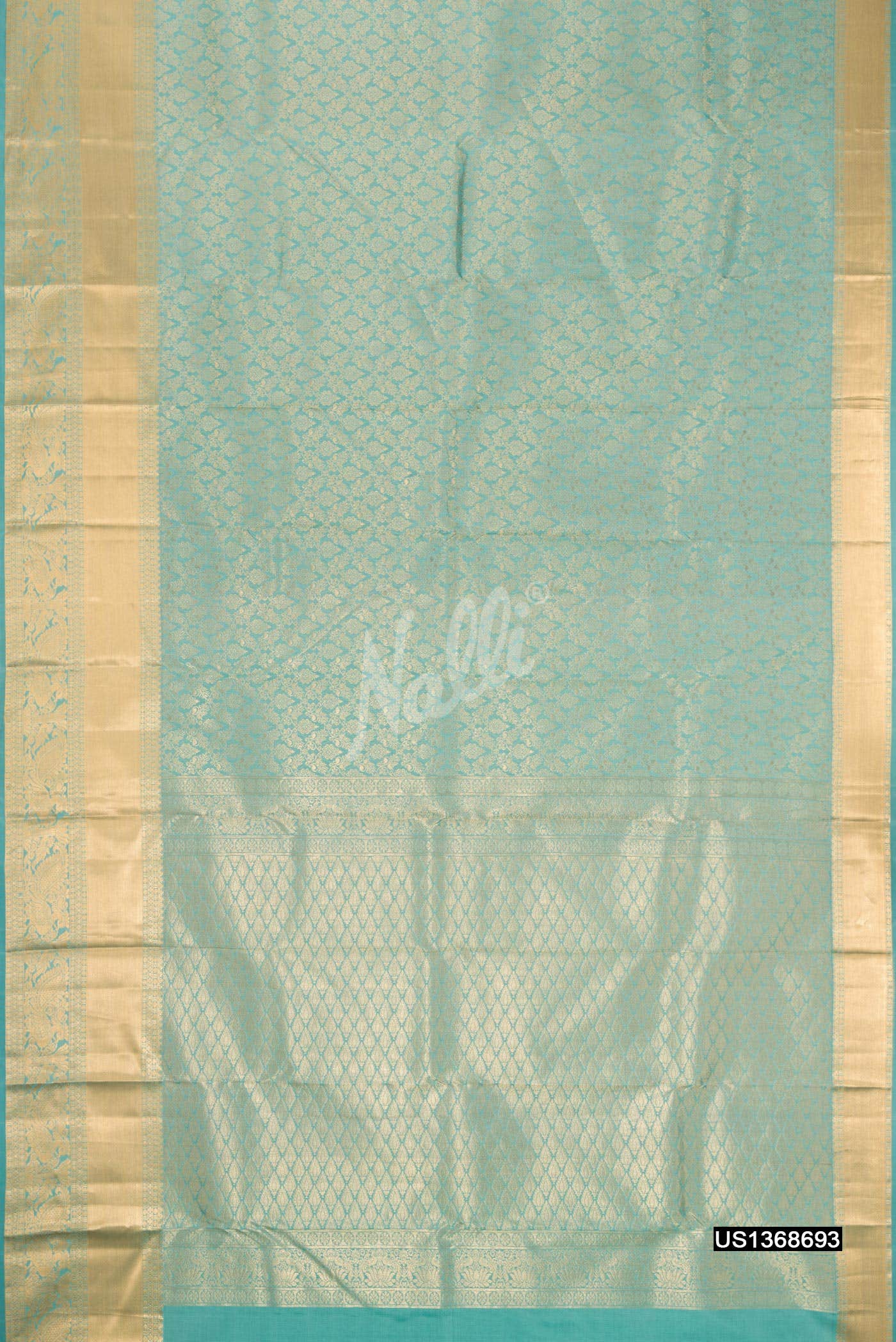 Light Blue Kanchipuram Silk Saree
