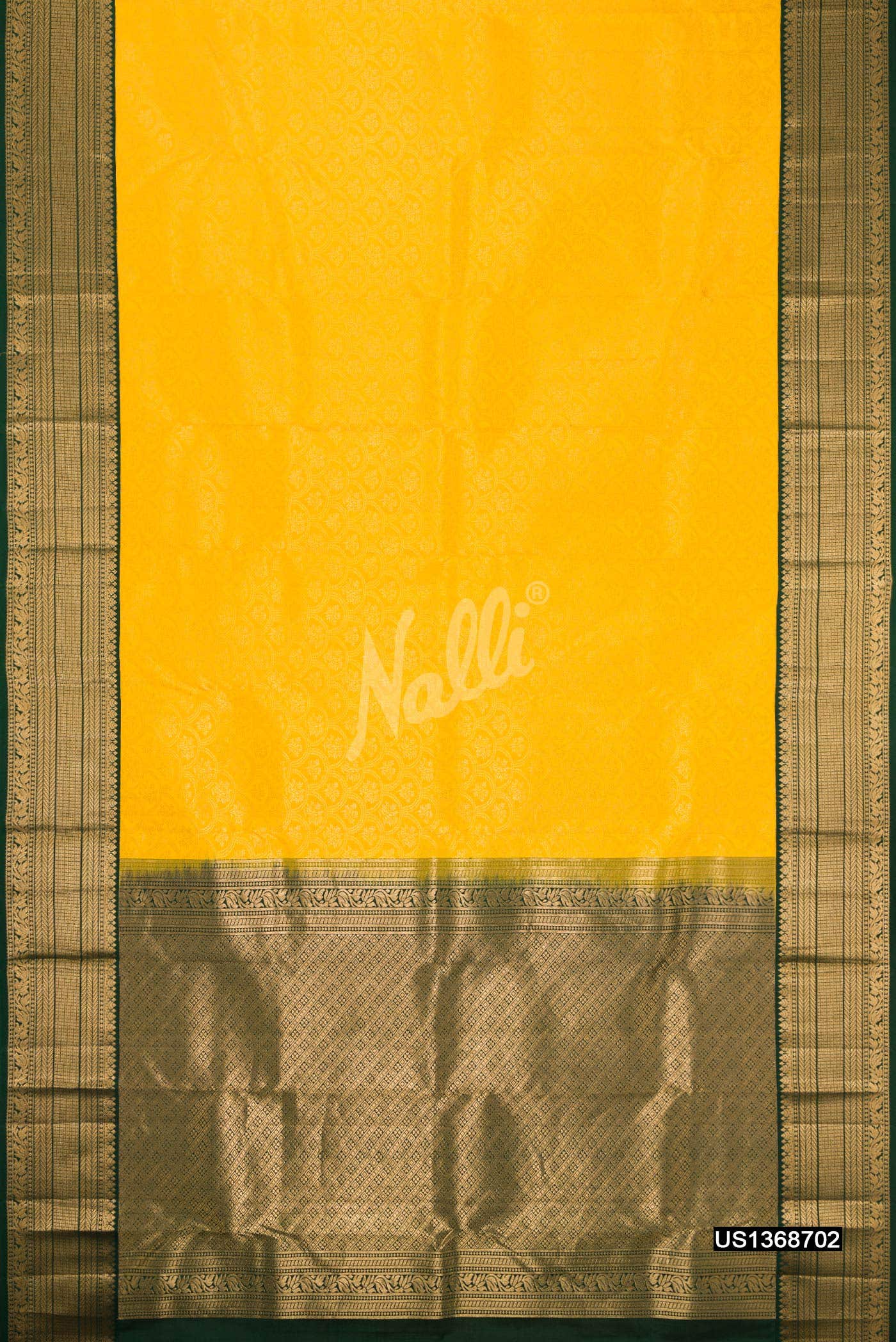 Yellow Kanchipuram Silk Saree