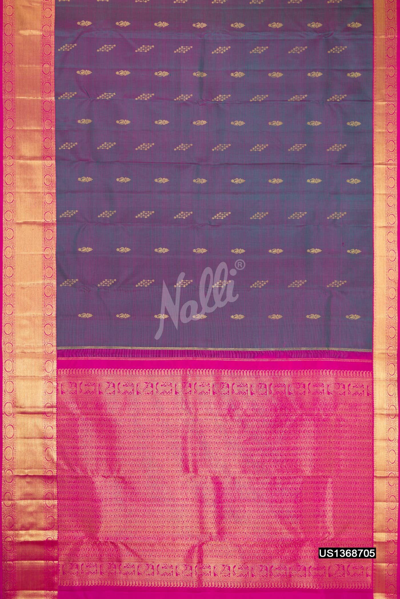 Purple Kanchipuram Silk Saree