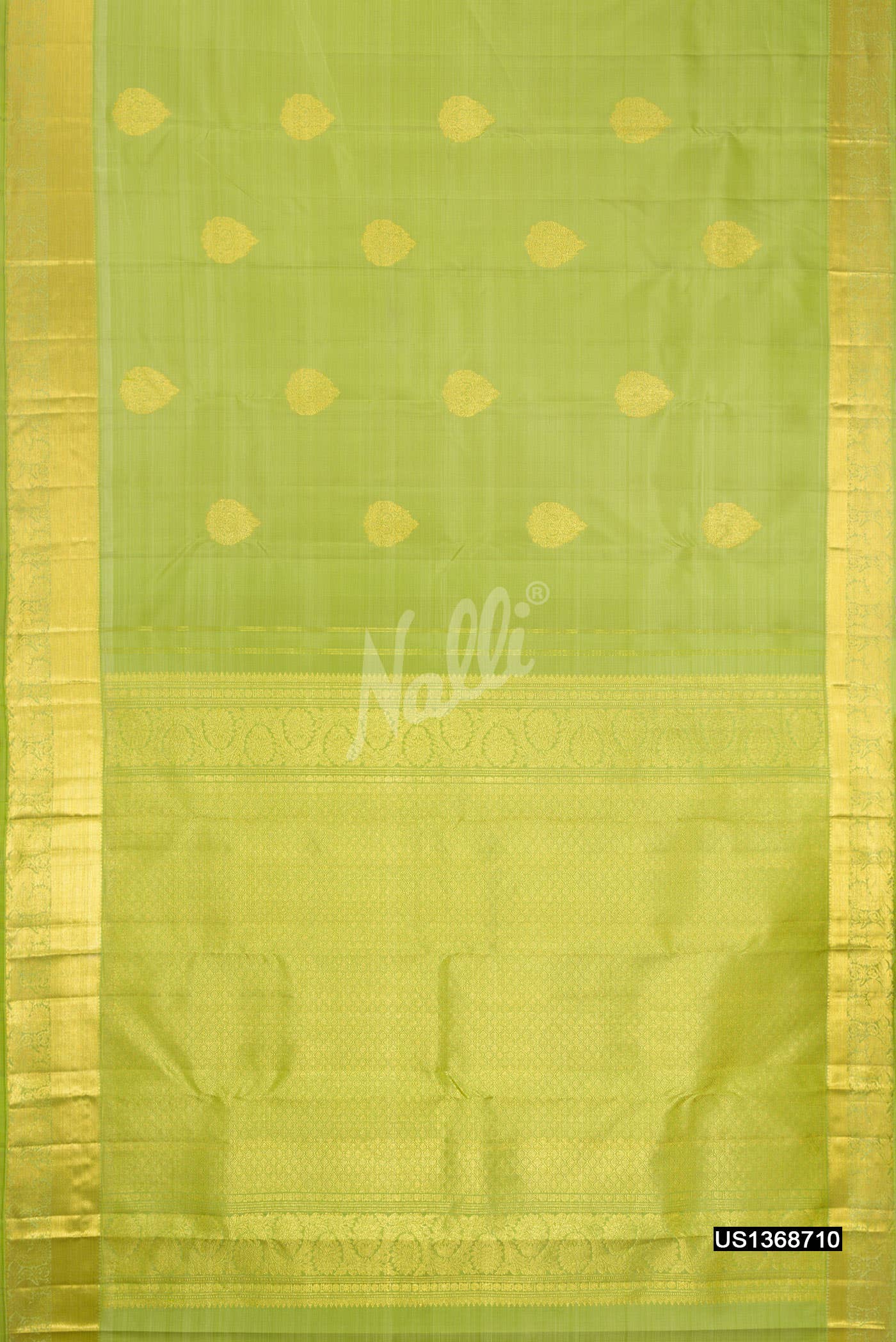 Light Green Kanchipuram Silk Saree