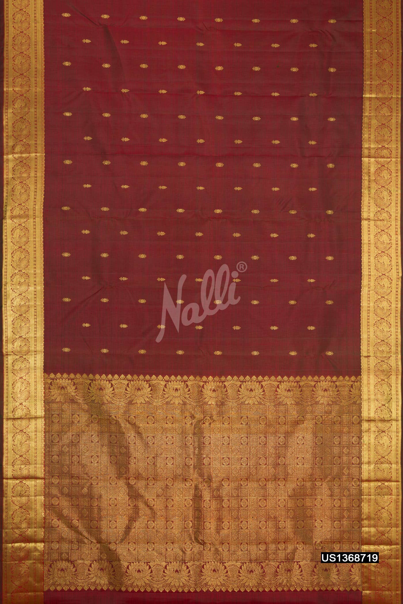 Maroon Kanchipuram Silk Saree