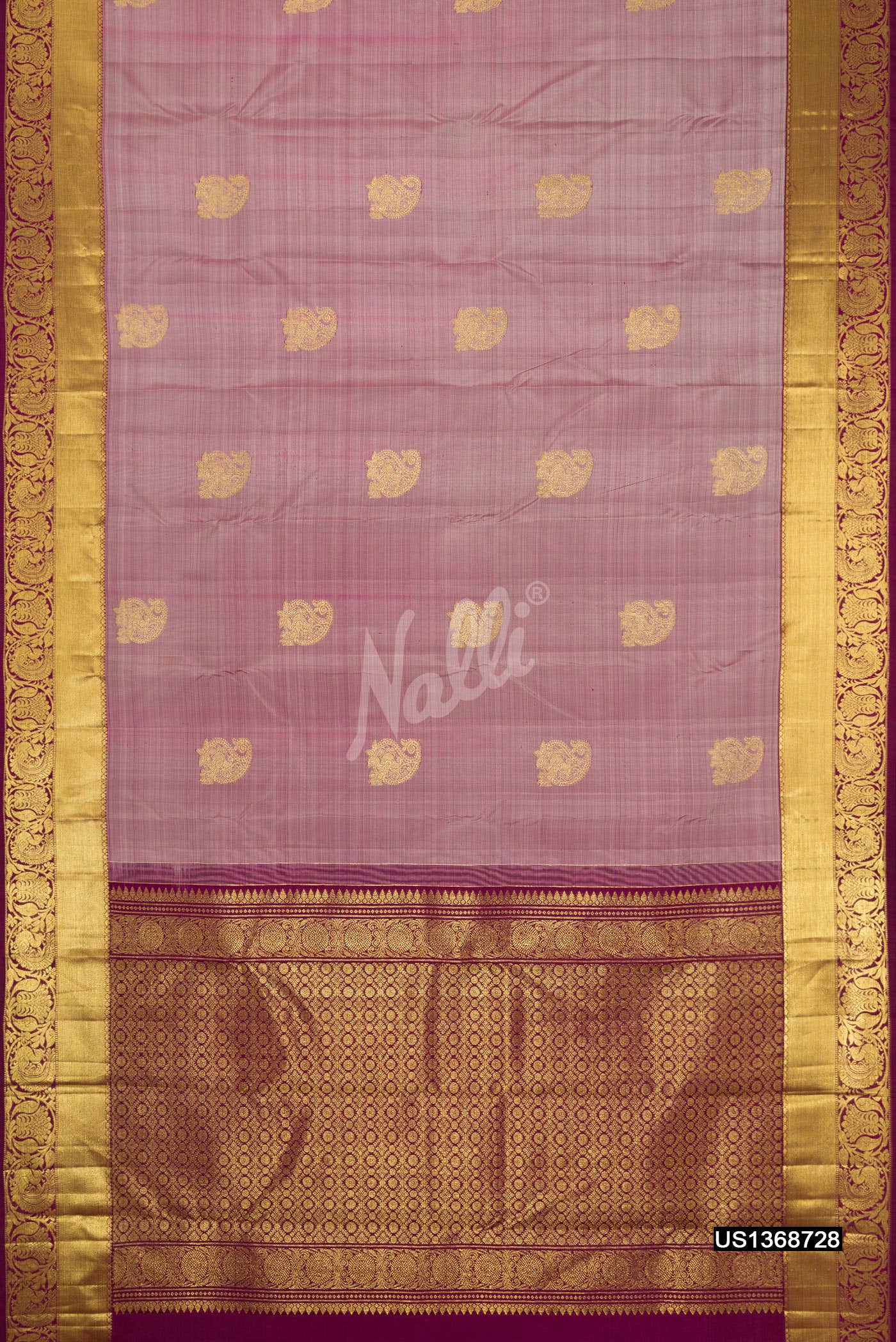 Lavender Kanchipuram Silk Saree