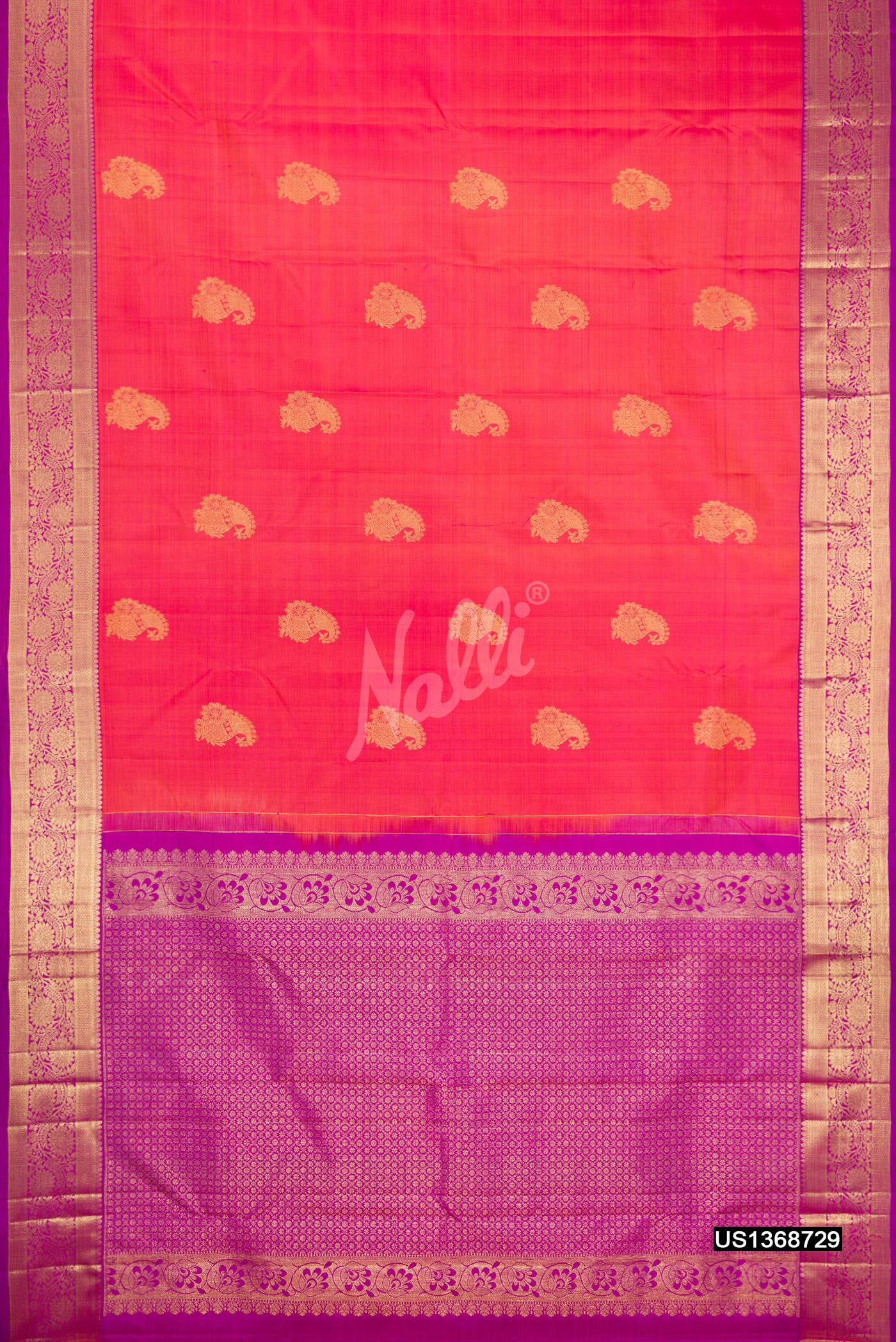 Pink Kanchipuram Silk Saree