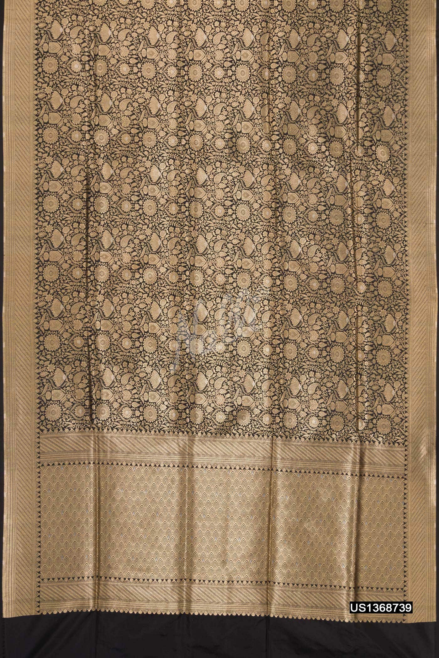 Black Banarasi Silk Saree