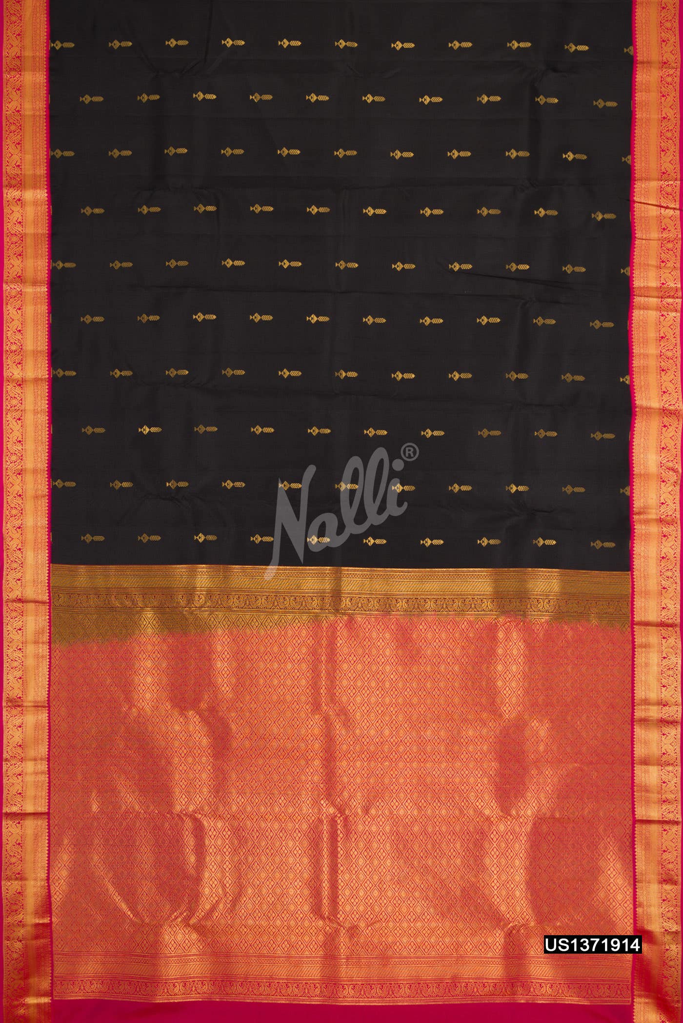 Black Kanchipuram Silk Saree