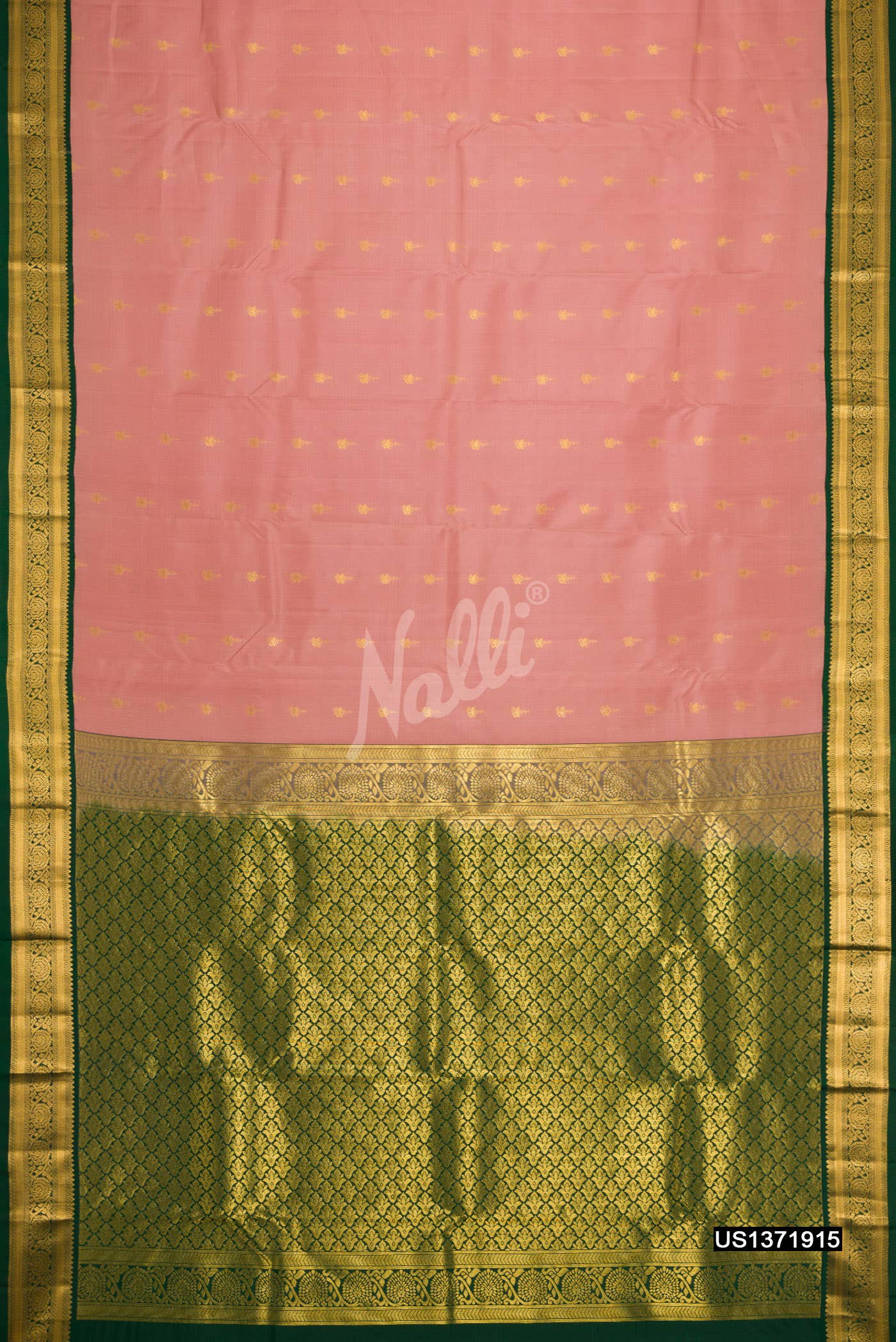 Rose Gold Kanchipuram Silk Saree
