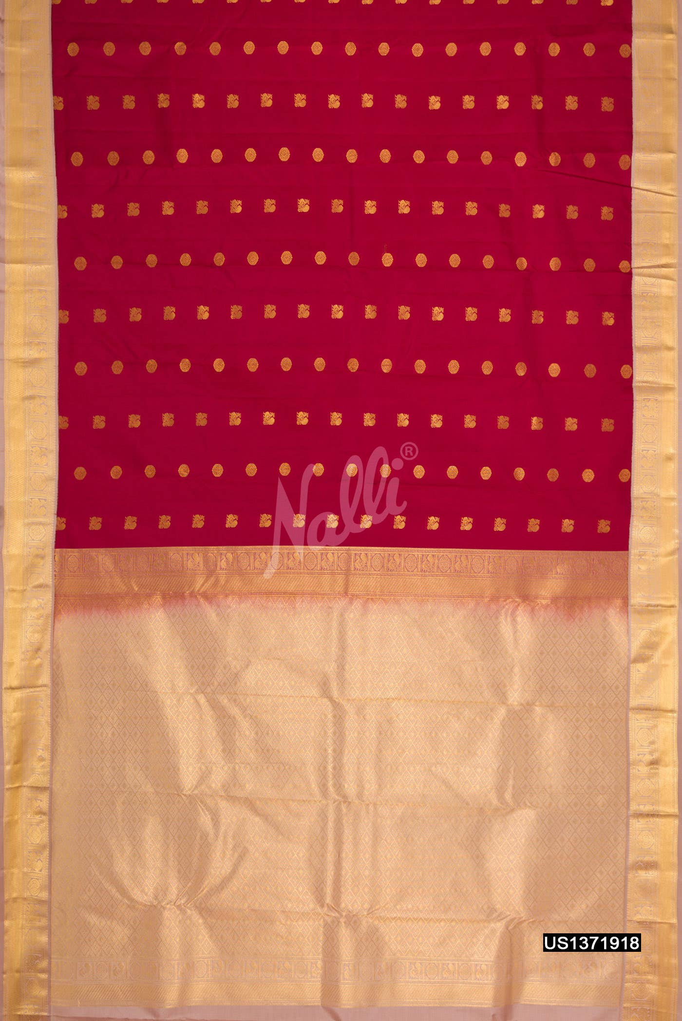 Maroon Kanchipuram Silk Saree