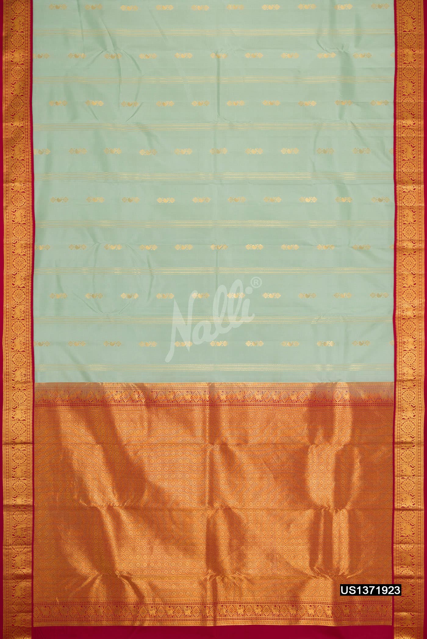 Pista Green Kanchipuram Silk Saree