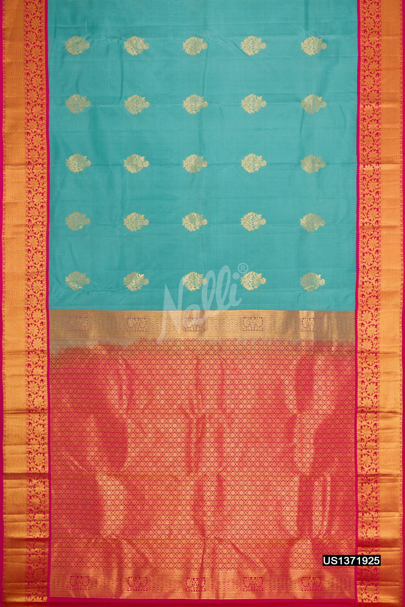 Light Blue Kanchipuram Silk Saree