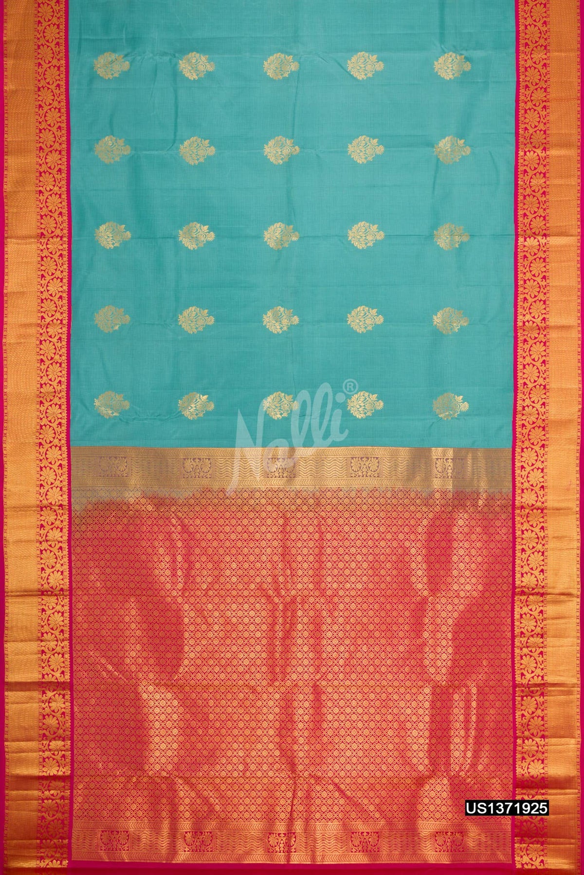 Light Blue Kanchipuram Silk Saree