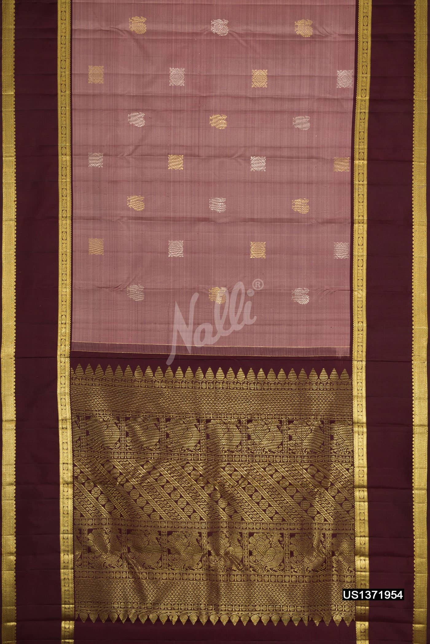 Brown Kanchipuram Silk Saree