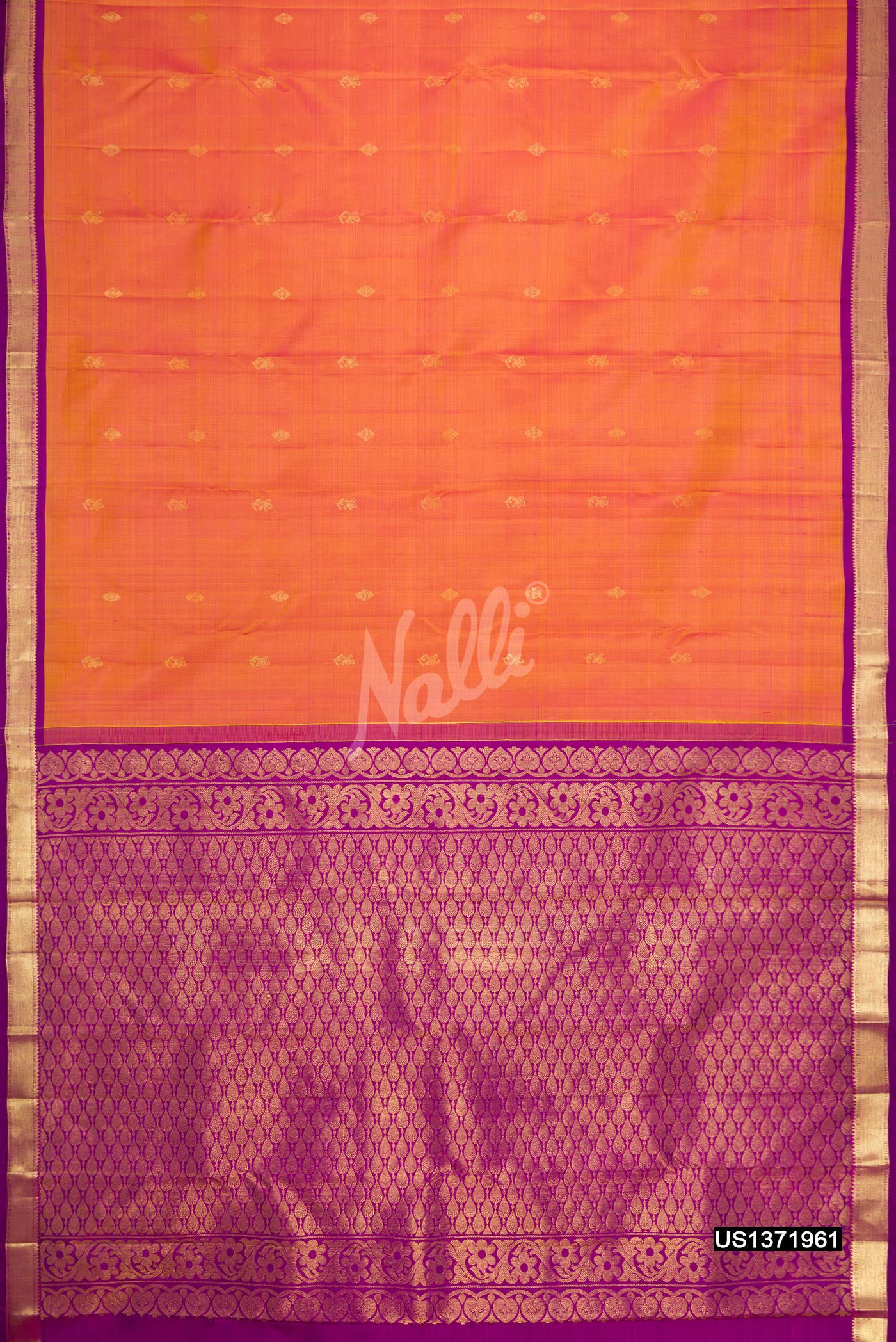 Mustard Kanchipuram Silk Saree