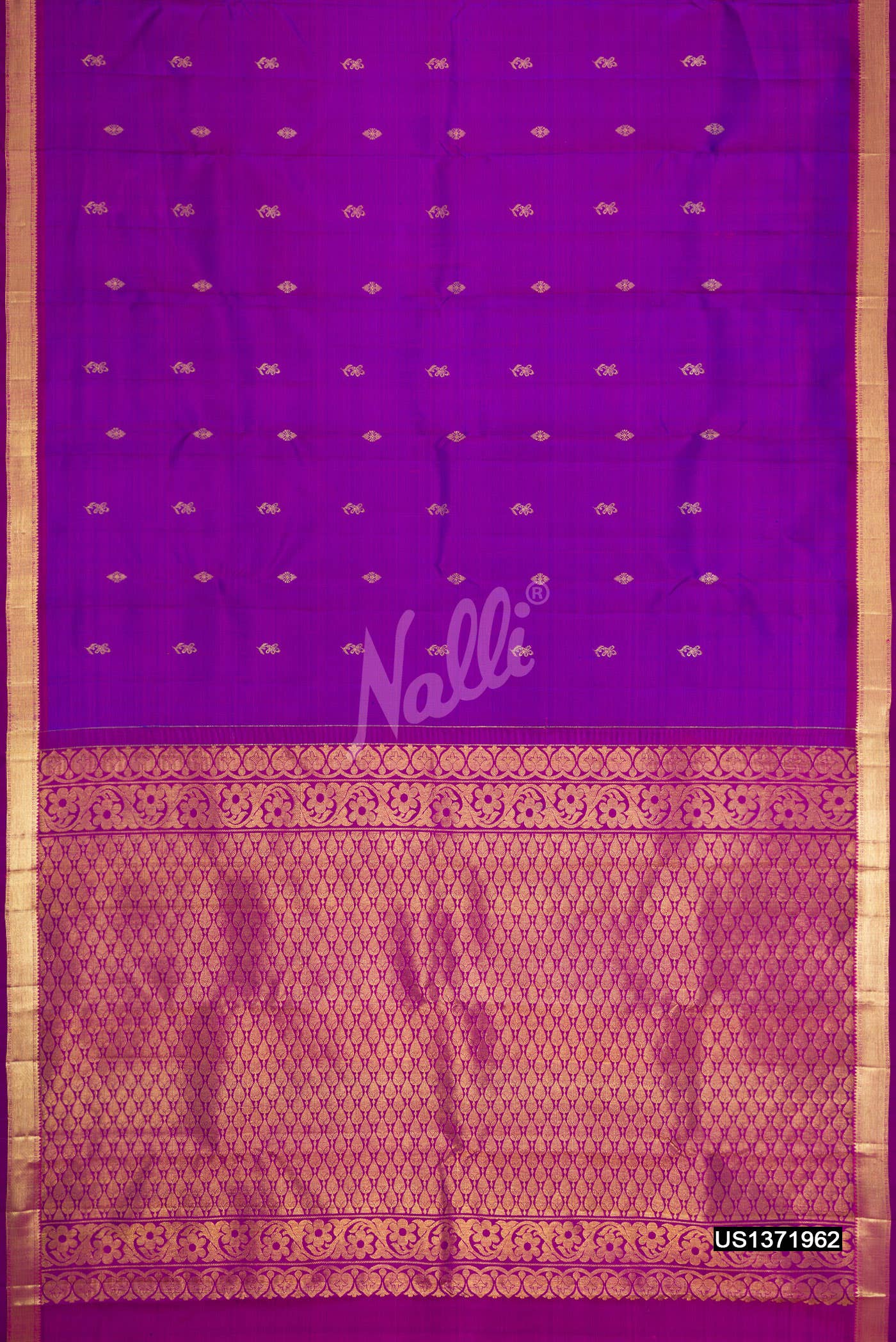 Purple Kanchipuram Silk Saree