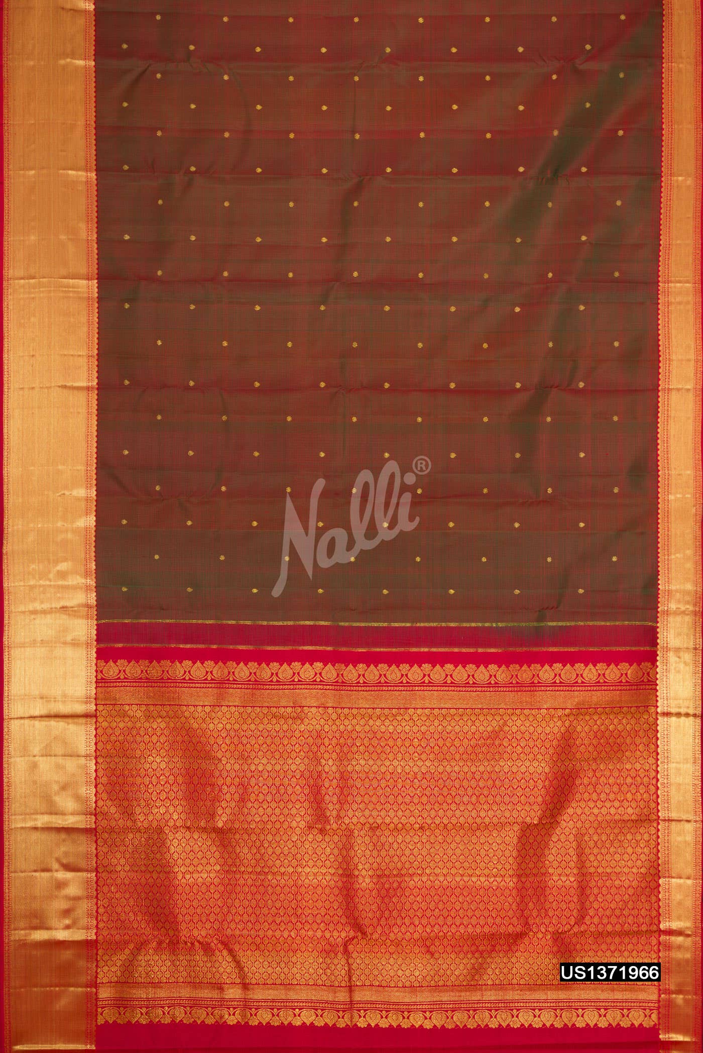 Maroon Kanchipuram Silk Saree