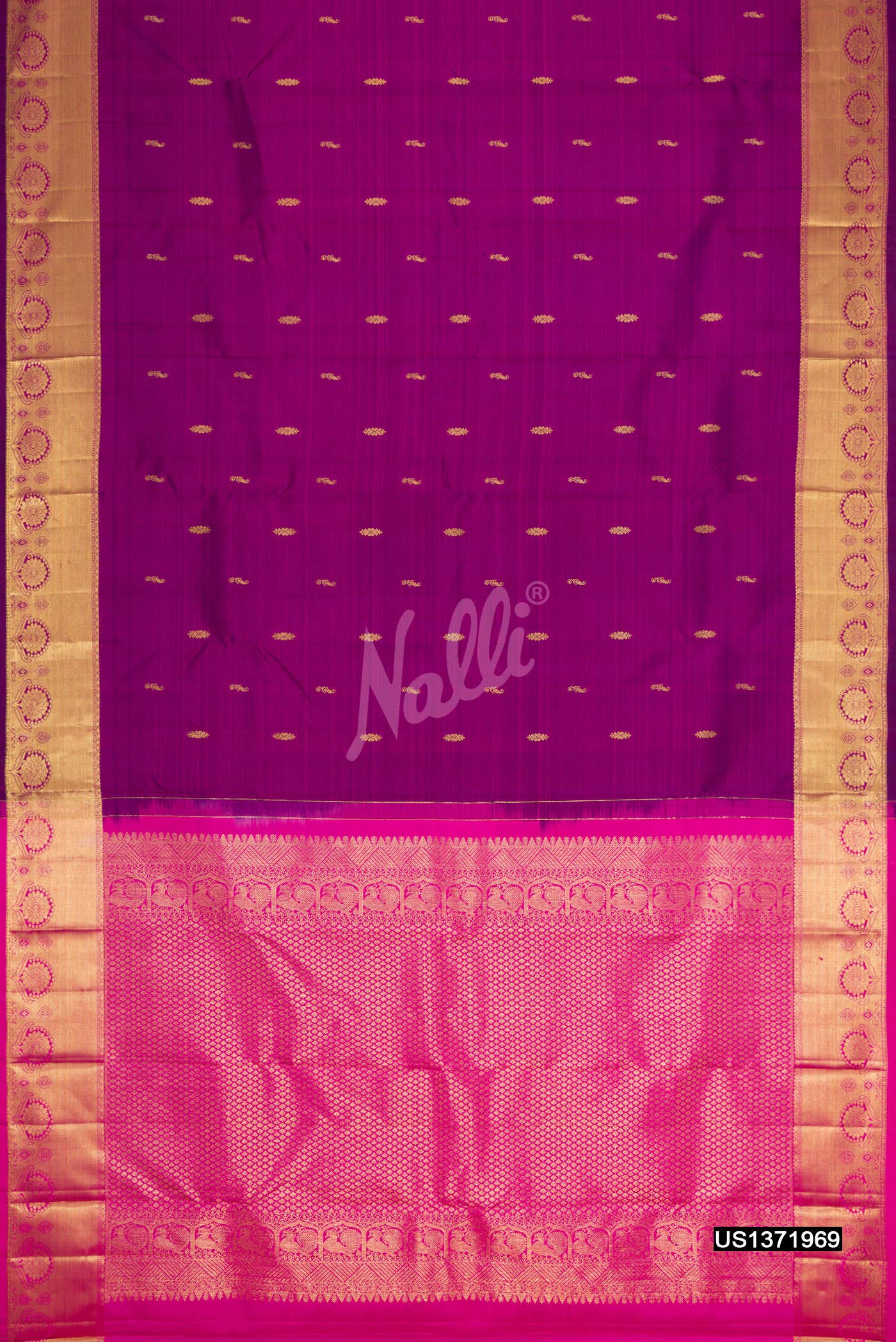 Purple Kanchipuram Silk Saree