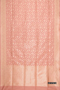 Rose Gold Banarasi Silk Saree