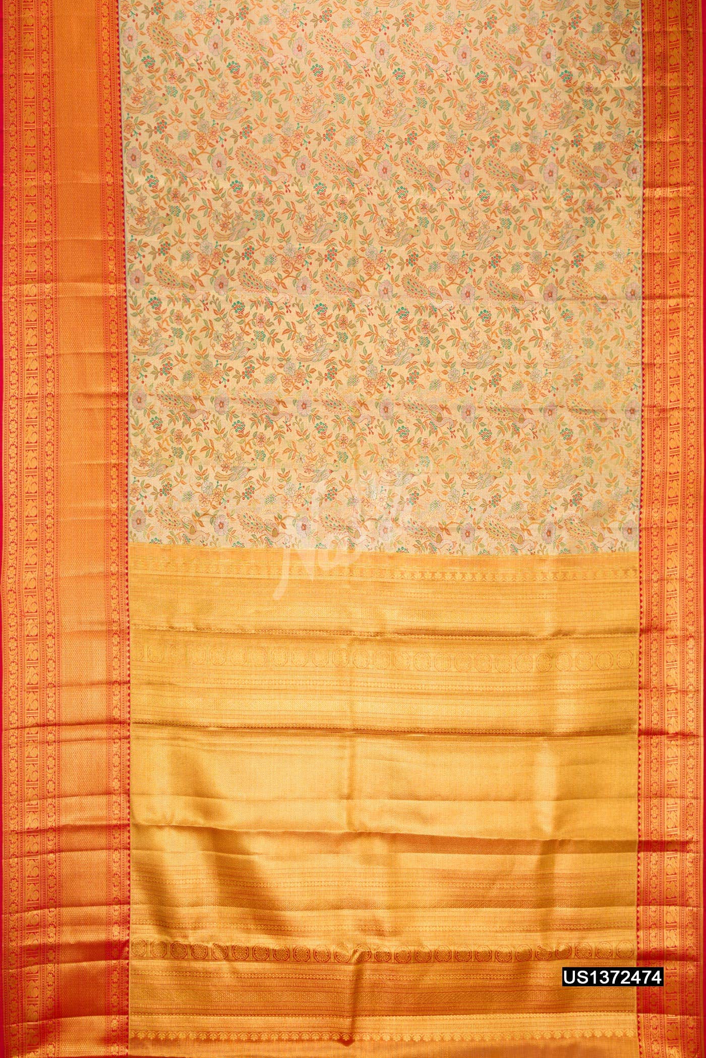 Gold Kanchipuram Tissue Silk Saree