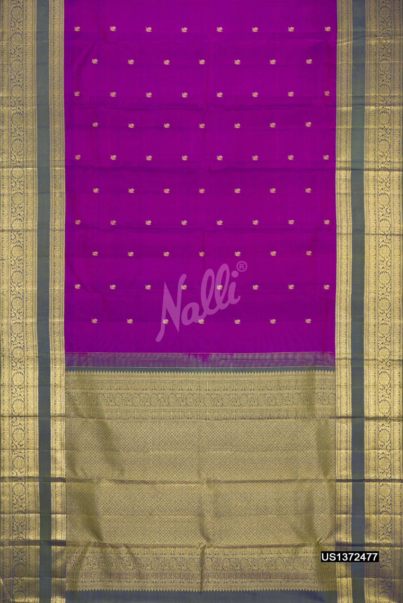 Purple Kanchipuram Silk Saree