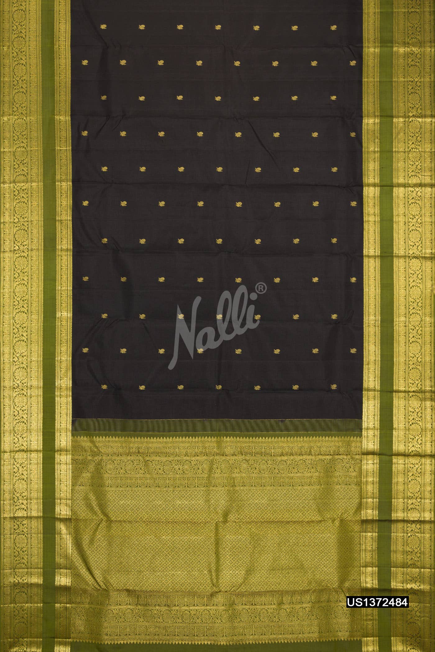 Black Kanchipuram Silk Saree