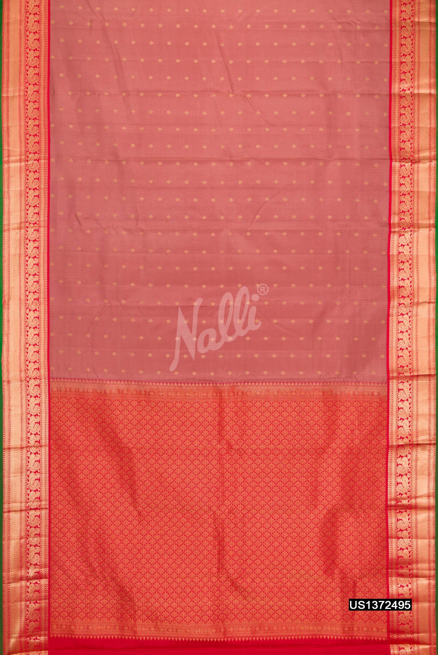 Rose Gold Kanchipuram Silk Saree