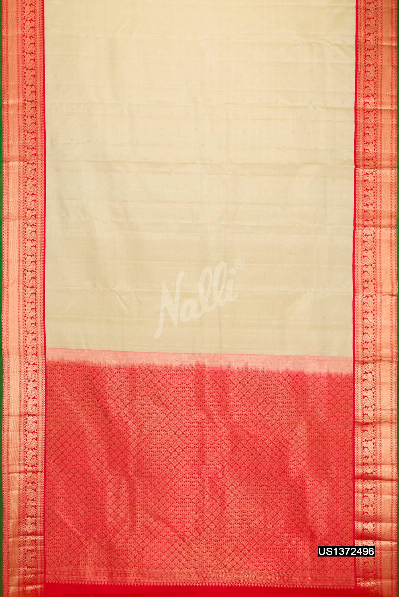 Beige Kanchipuram Silk Saree