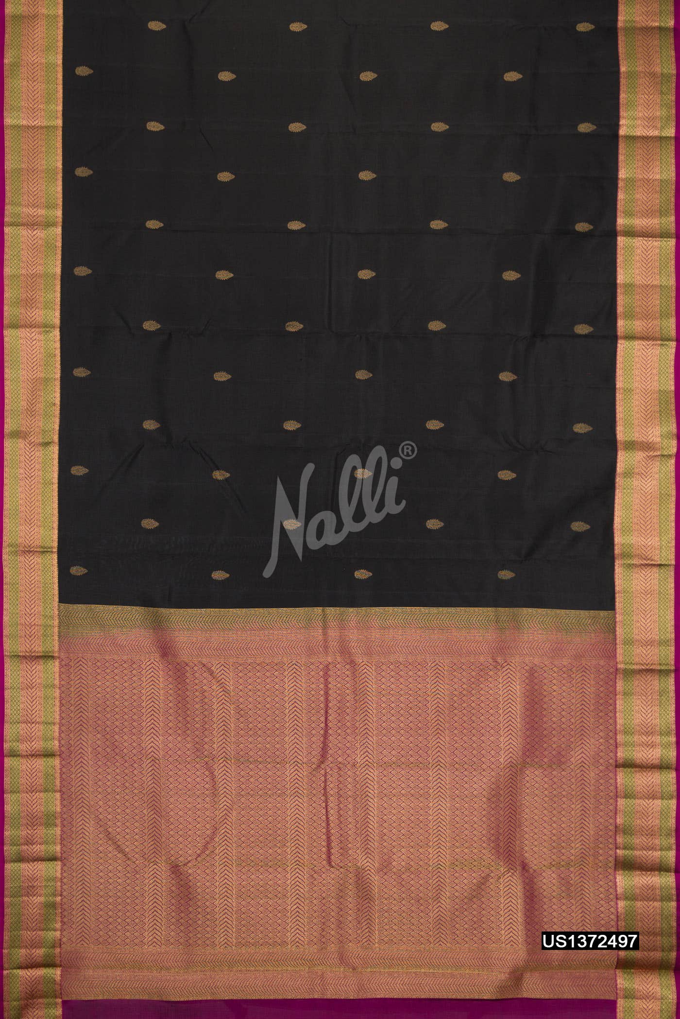 Black Kanchipuram Silk Saree