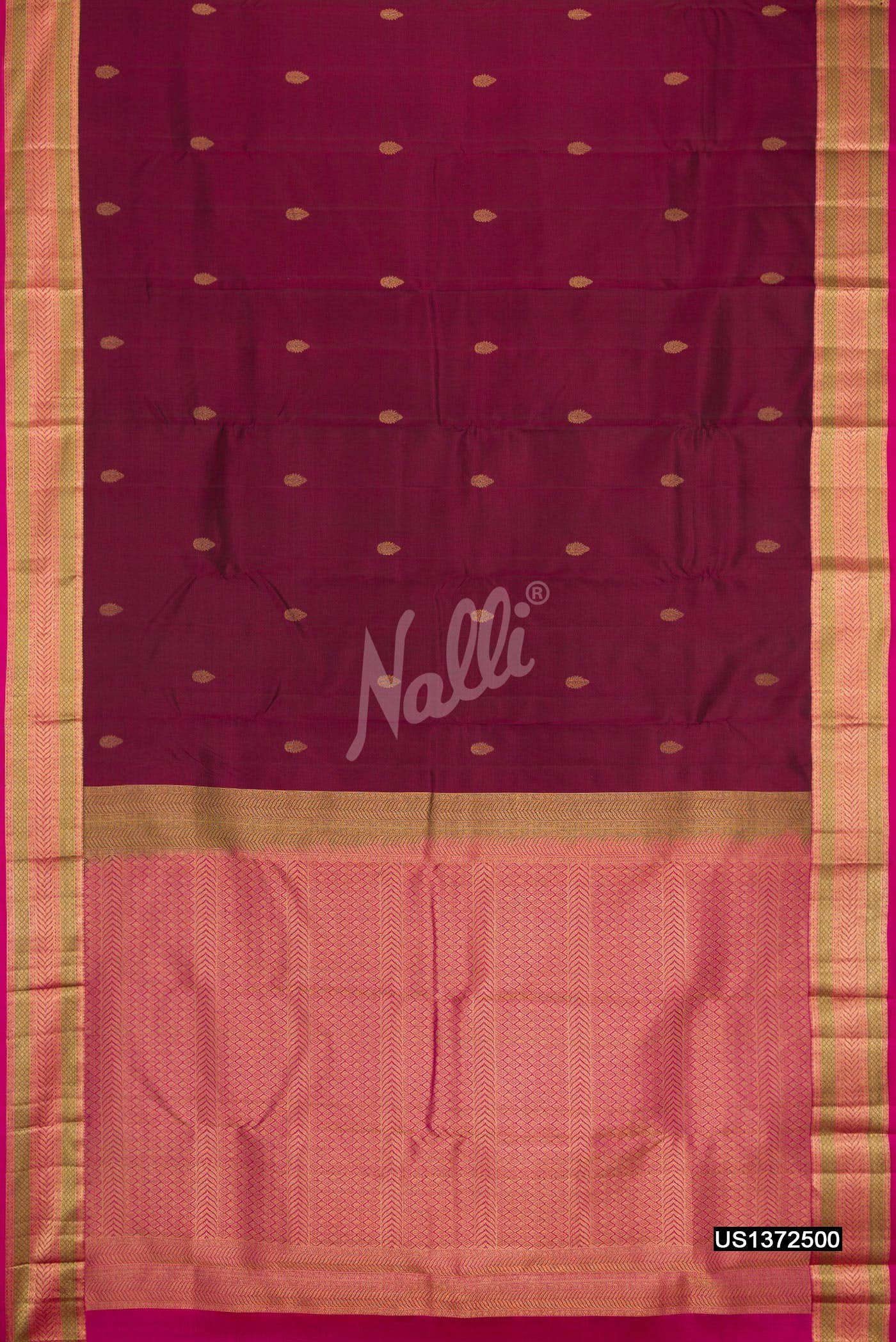 Maroon Kanchipuram Silk Saree