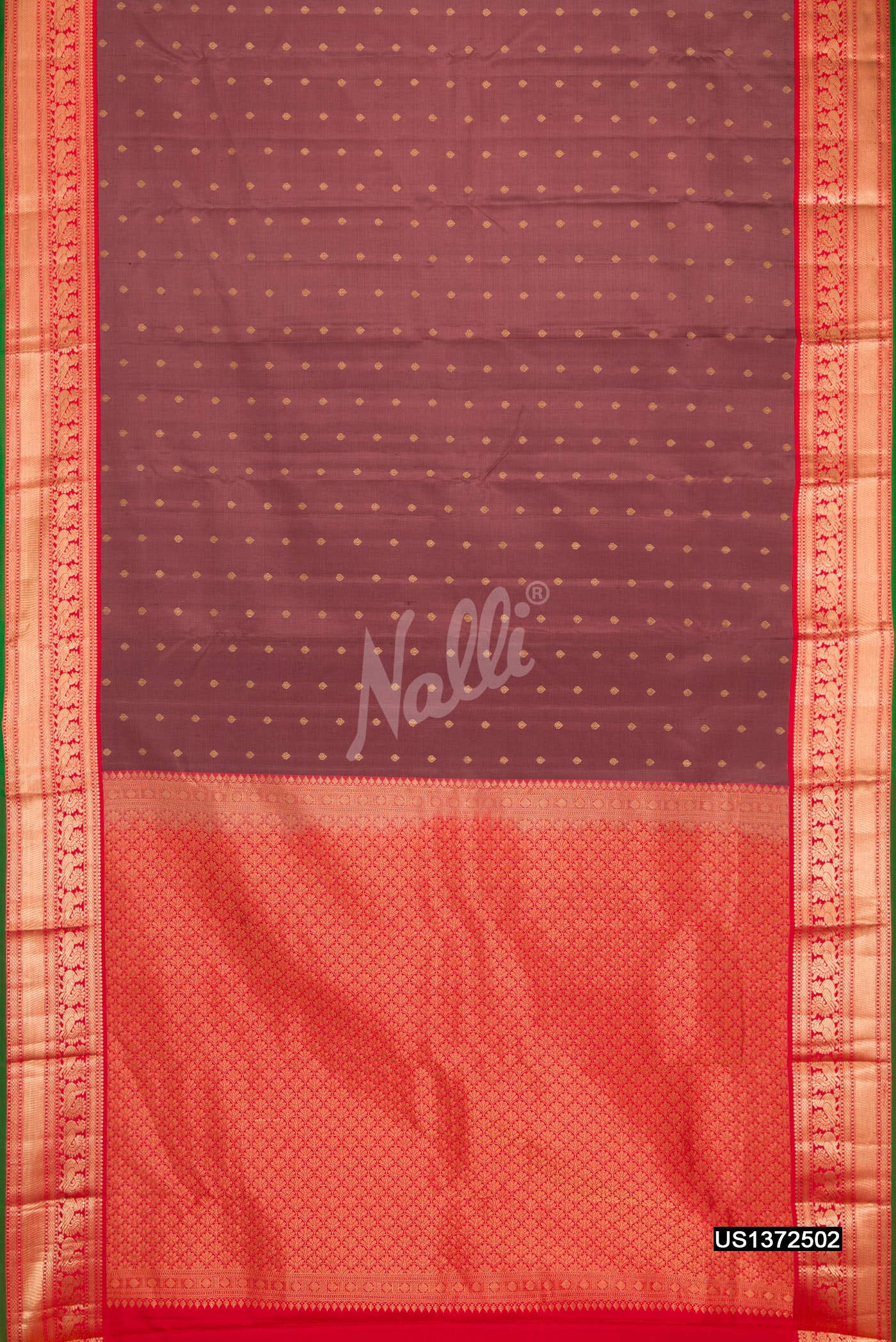 Brown Kanchipuram Silk Saree