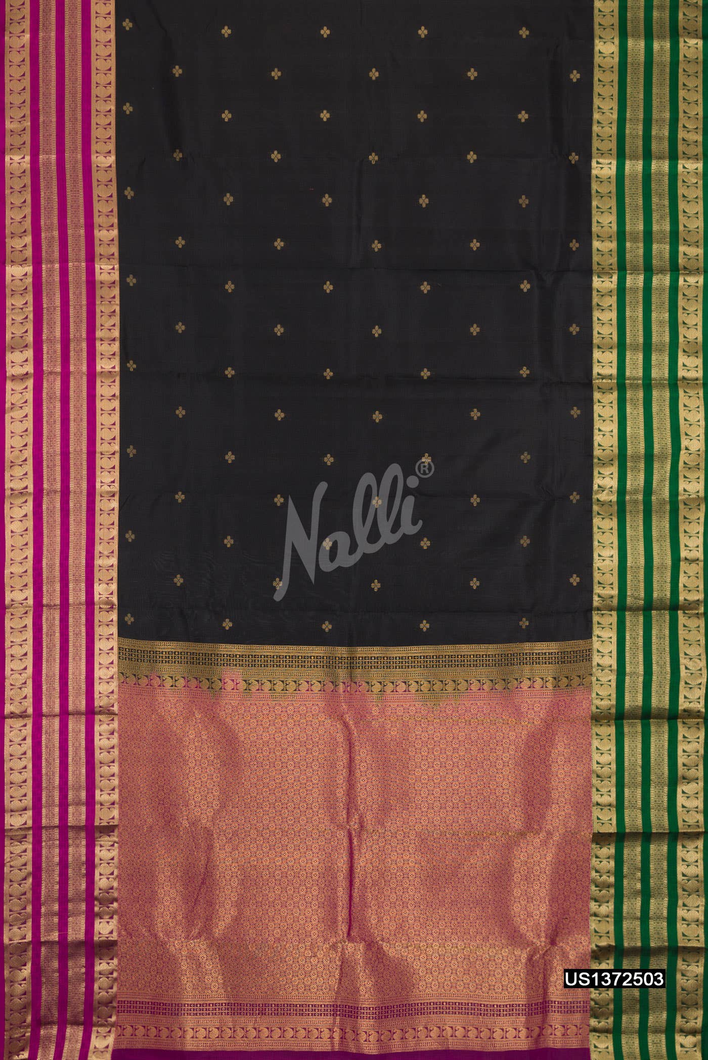 Black Kanchipuram Silk Saree