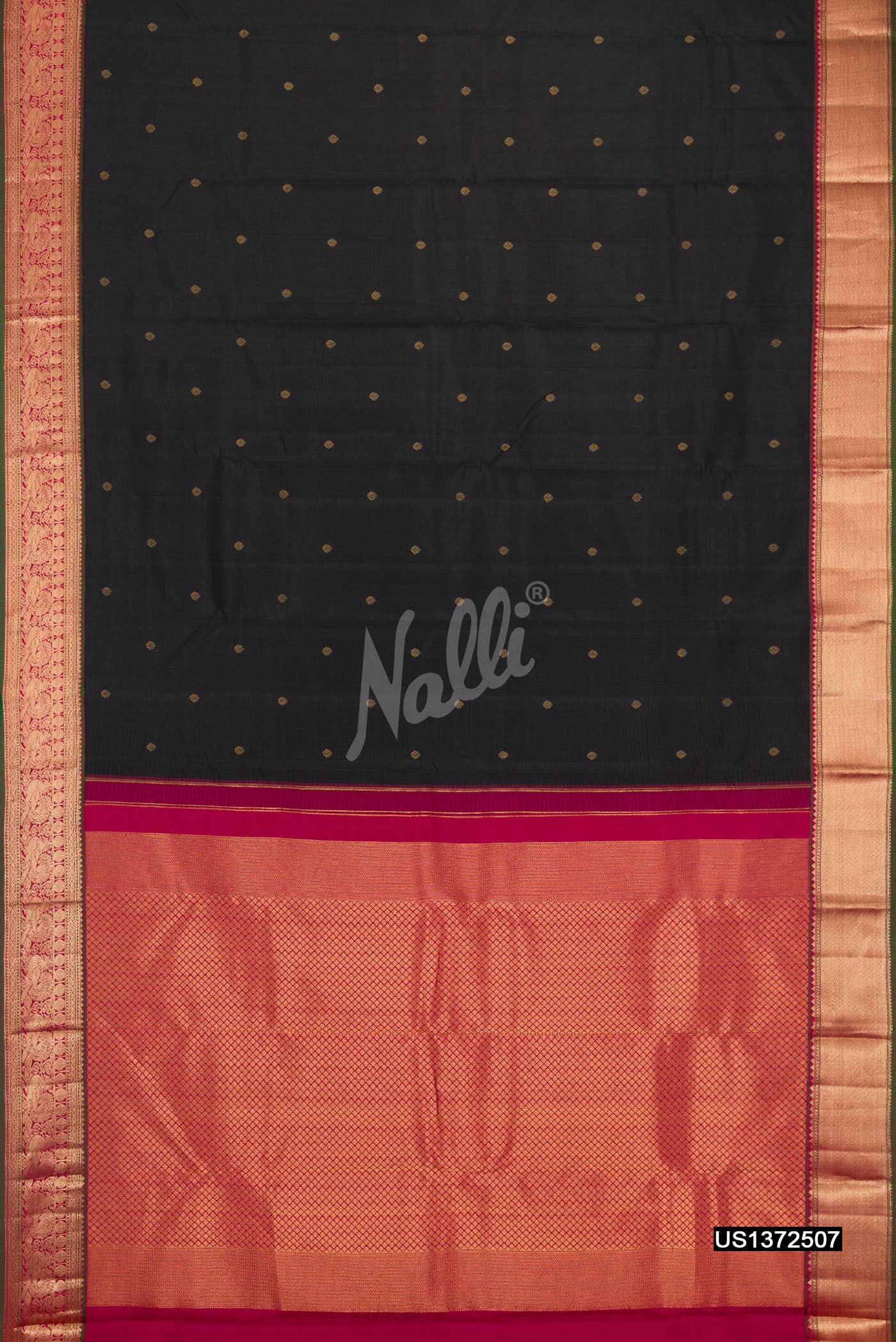 Black Kanchipuram Silk Saree