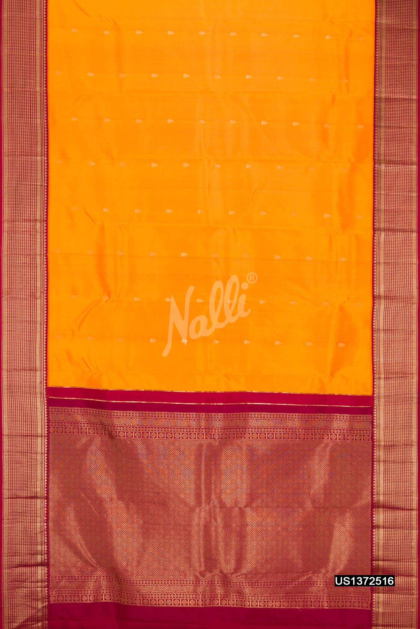 Orange Kanchipuram Silk Saree