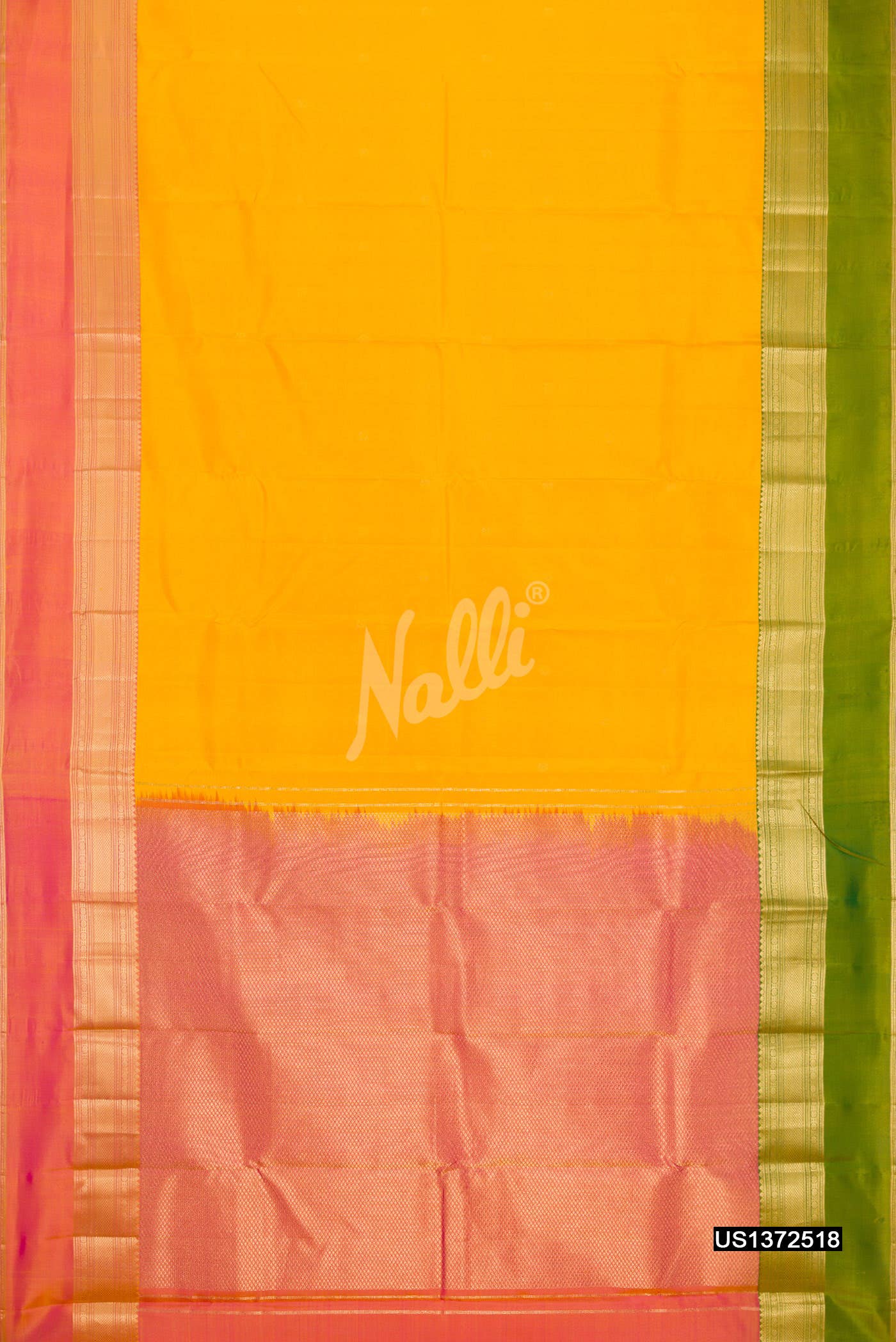 Mustard Kanchipuram Silk Saree
