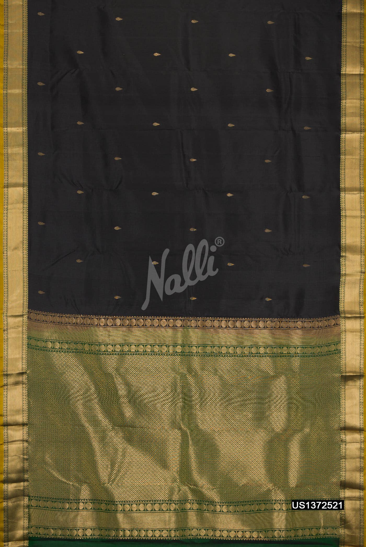 Black Kanchipuram Silk Saree