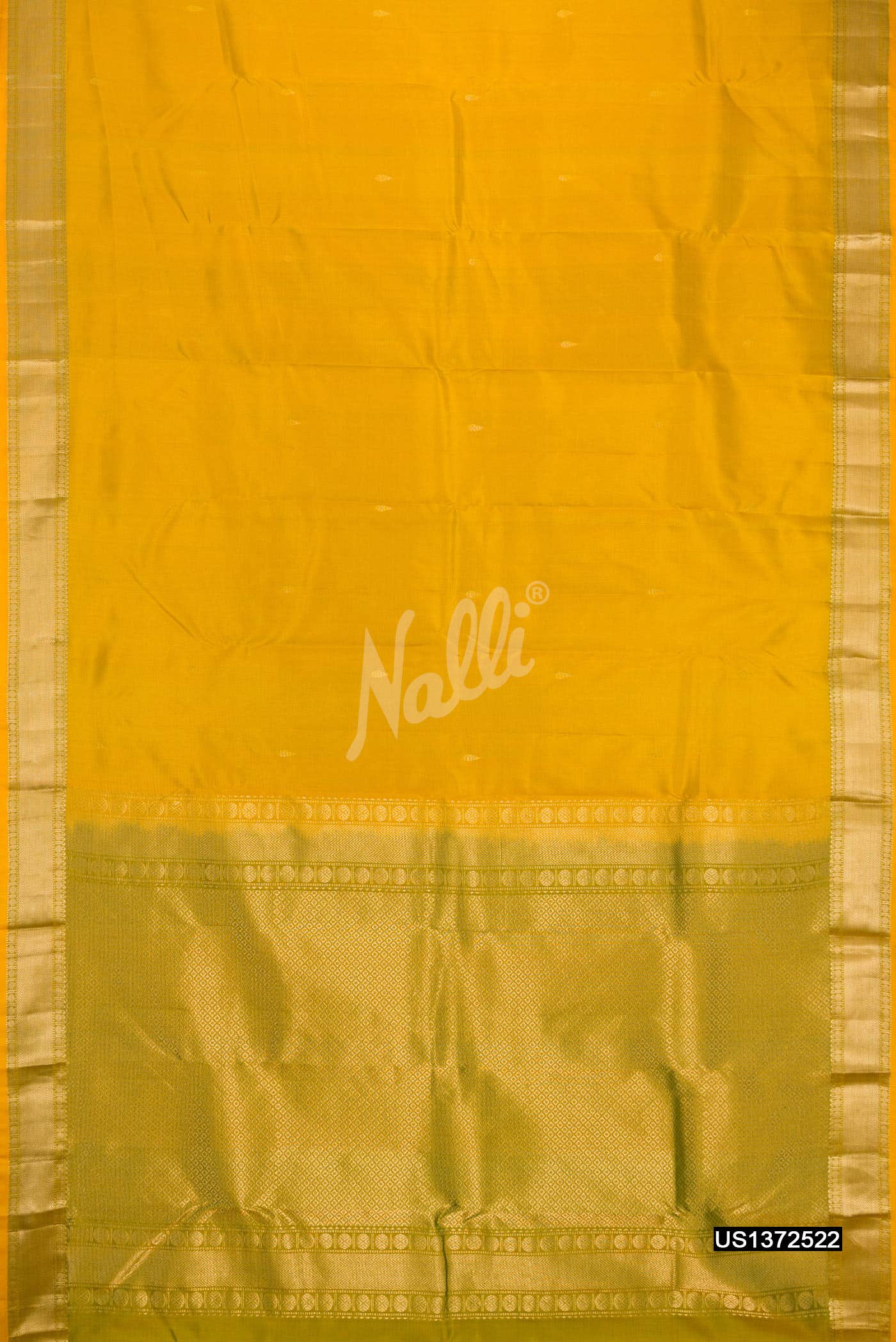 Mustard Kanchipuram Silk Saree