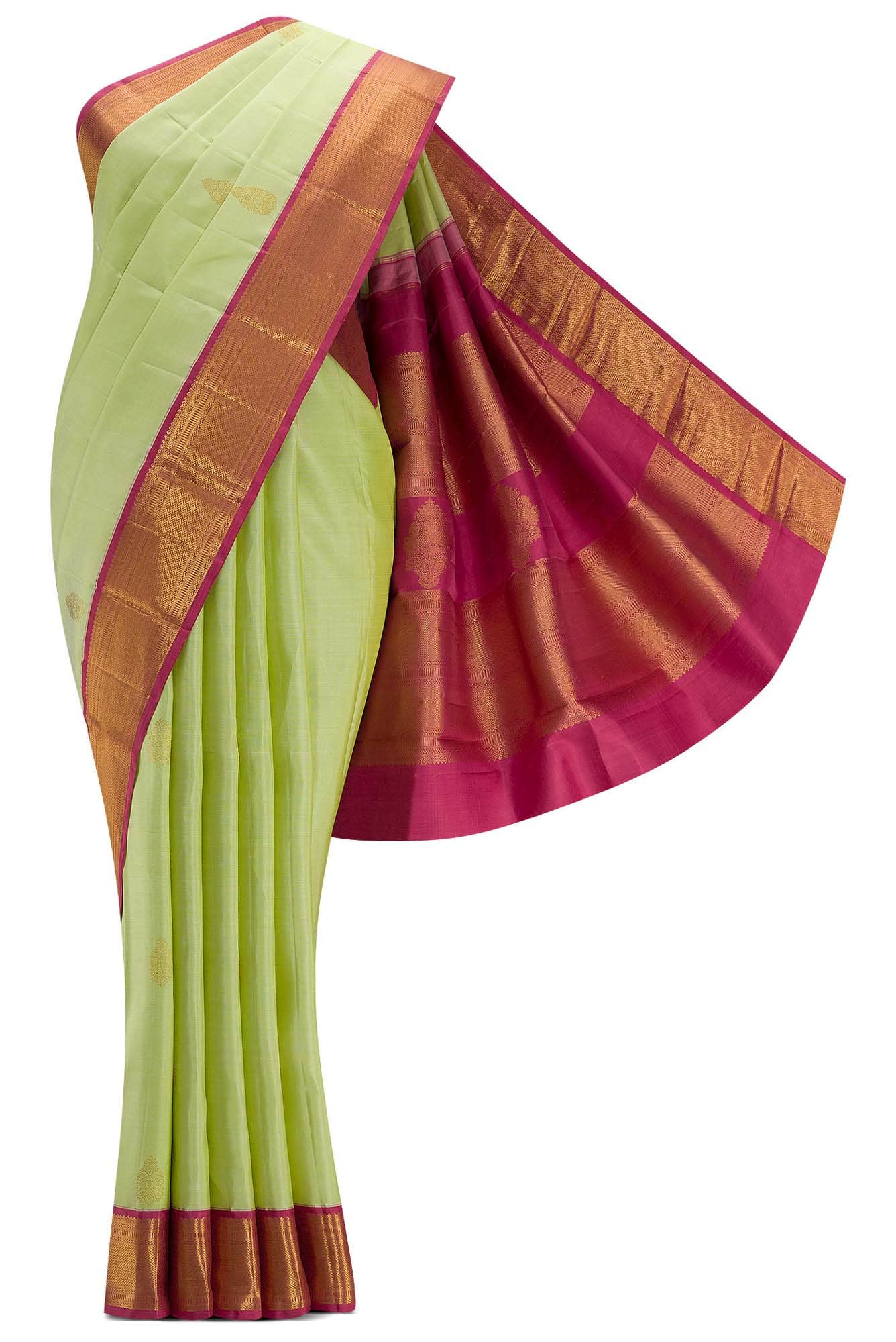 Pista Green Organza Weaving FestiveWear Soft Silk Saree